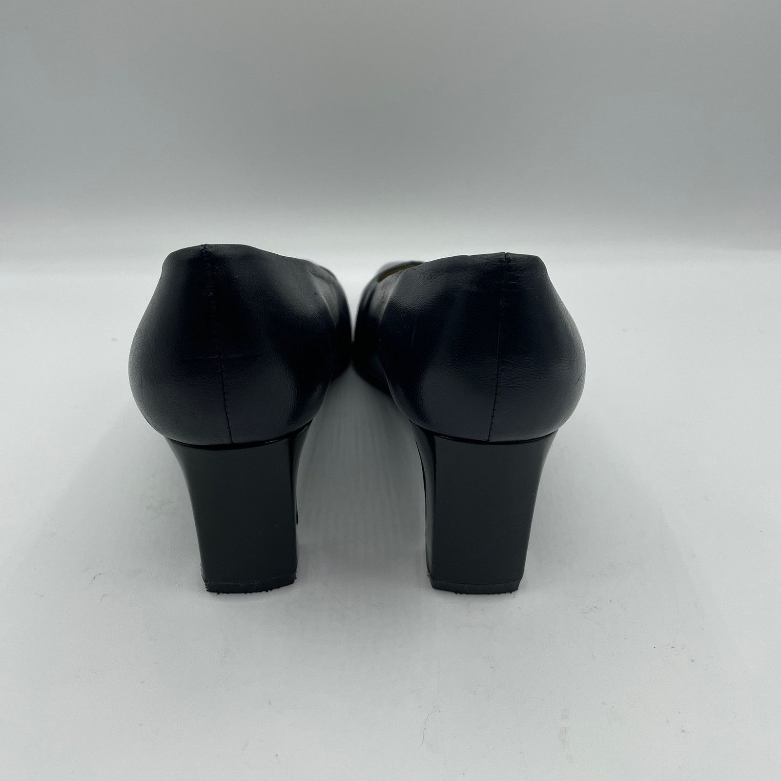 Etienne Aigner Etienne Aigner Strada Black Leather Patent Pumps Heels 7 Size US 7 / IT 37 - 4 Thumbnail