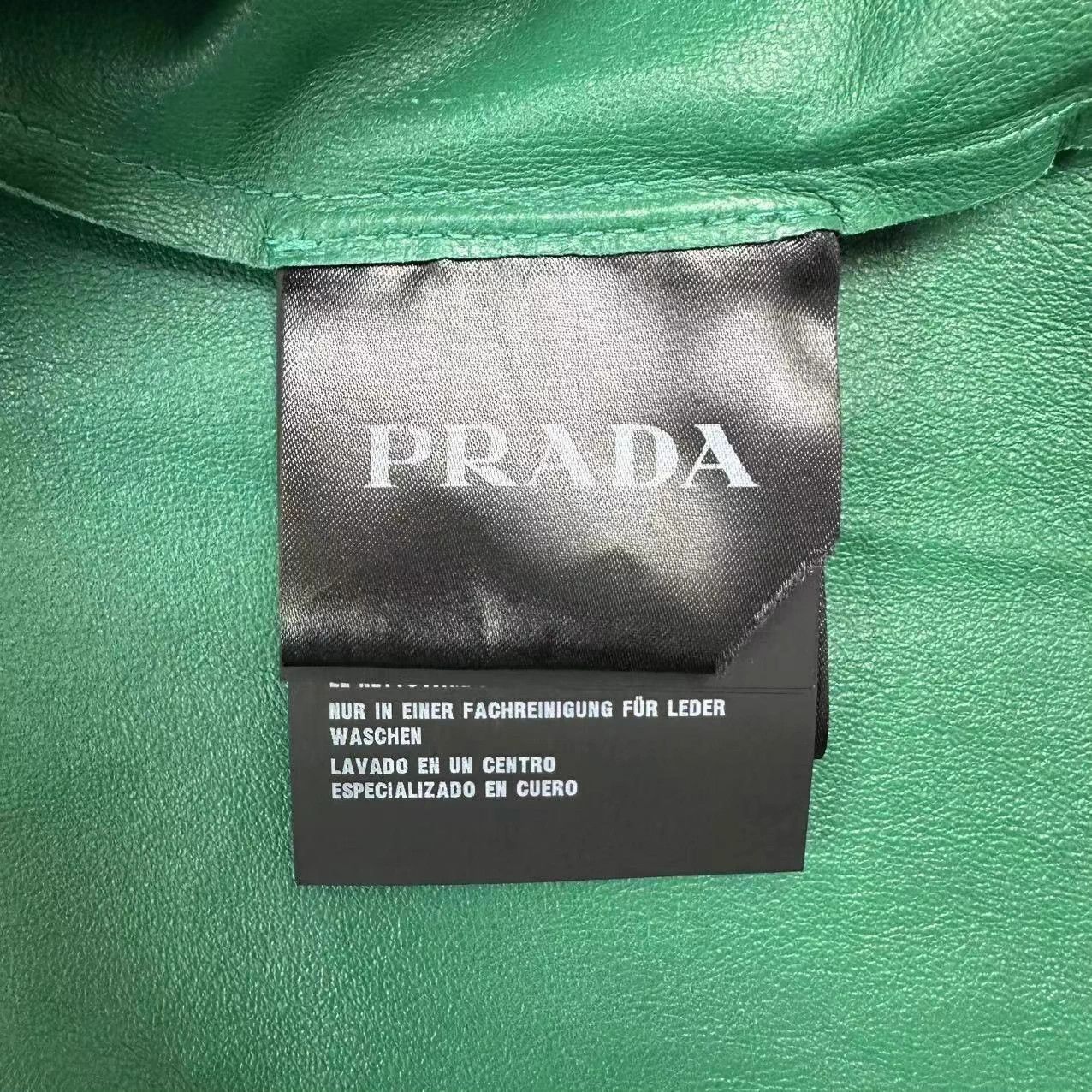Prada Prada Triangle Logo Lambskin Jacket 48 New Size US M / EU 48-50 / 2 - 4 Thumbnail