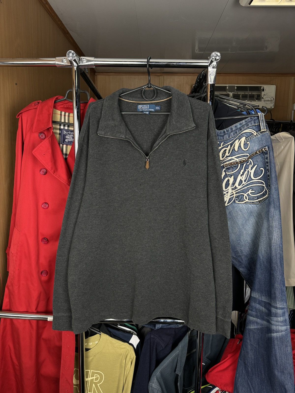Polo Ralph Lauren × Vintage Mens Vintage Polo Ralph Lauren 1/3 zip Sweatshirt rugby y2k Size US XXL / EU 58 / 5 - 1 Thumbnail