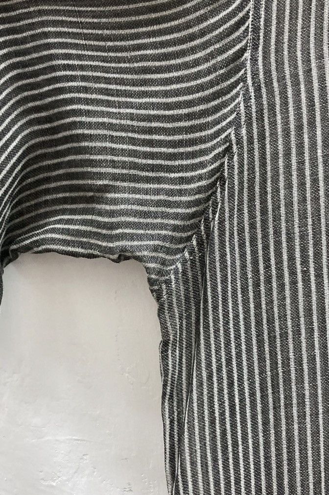 Dries Van Noten DRIES VAN NOTEN grey off white sheer striped buttoned polo shirt IT48 M Size US M / EU 48-50 / 2 - 12 Thumbnail