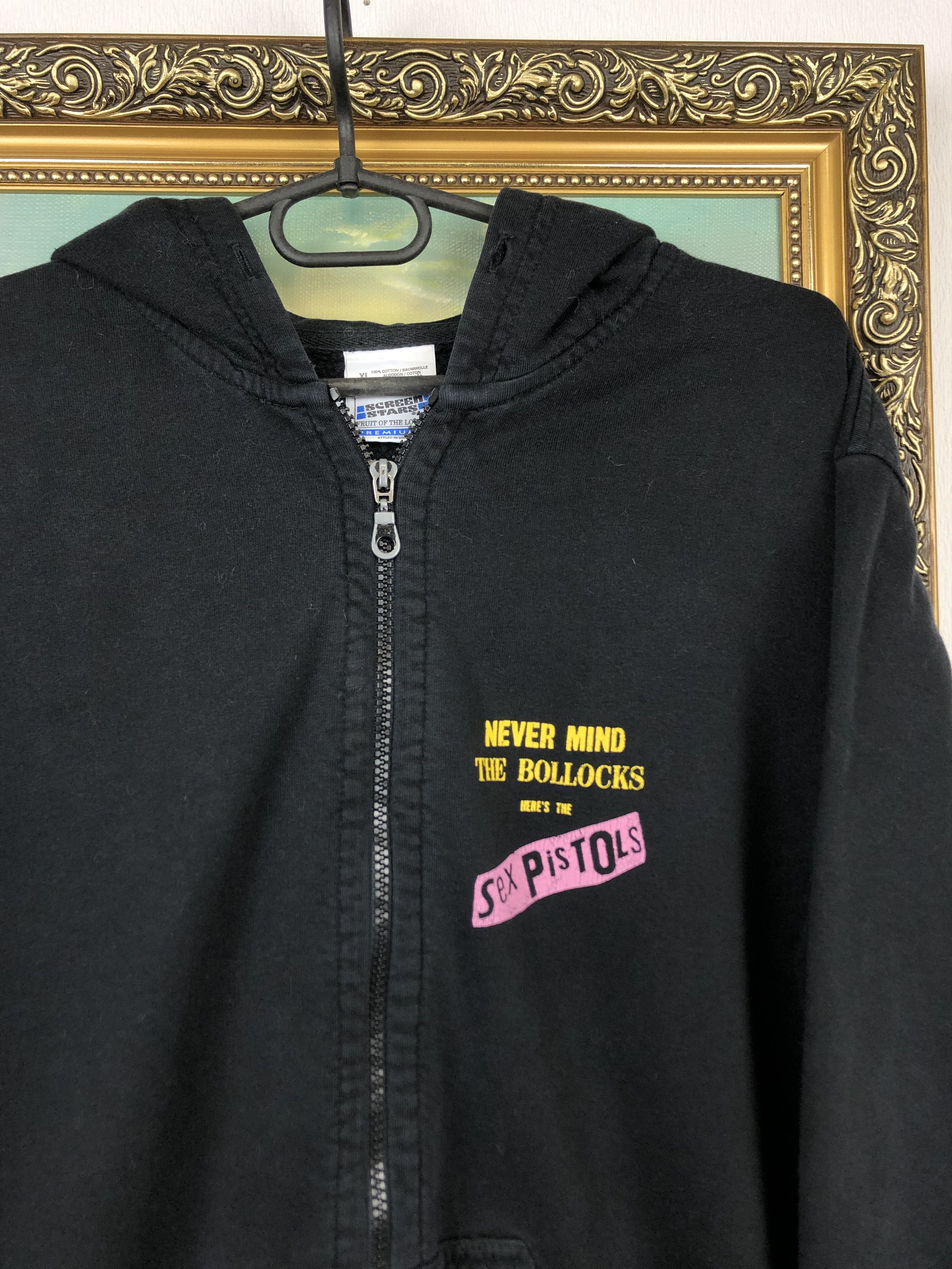 Vintage Vintage 90's Sex Pistols Rock Band Rare Hoodie Sweatshirt Size US L / EU 52-54 / 3 - 8 Thumbnail