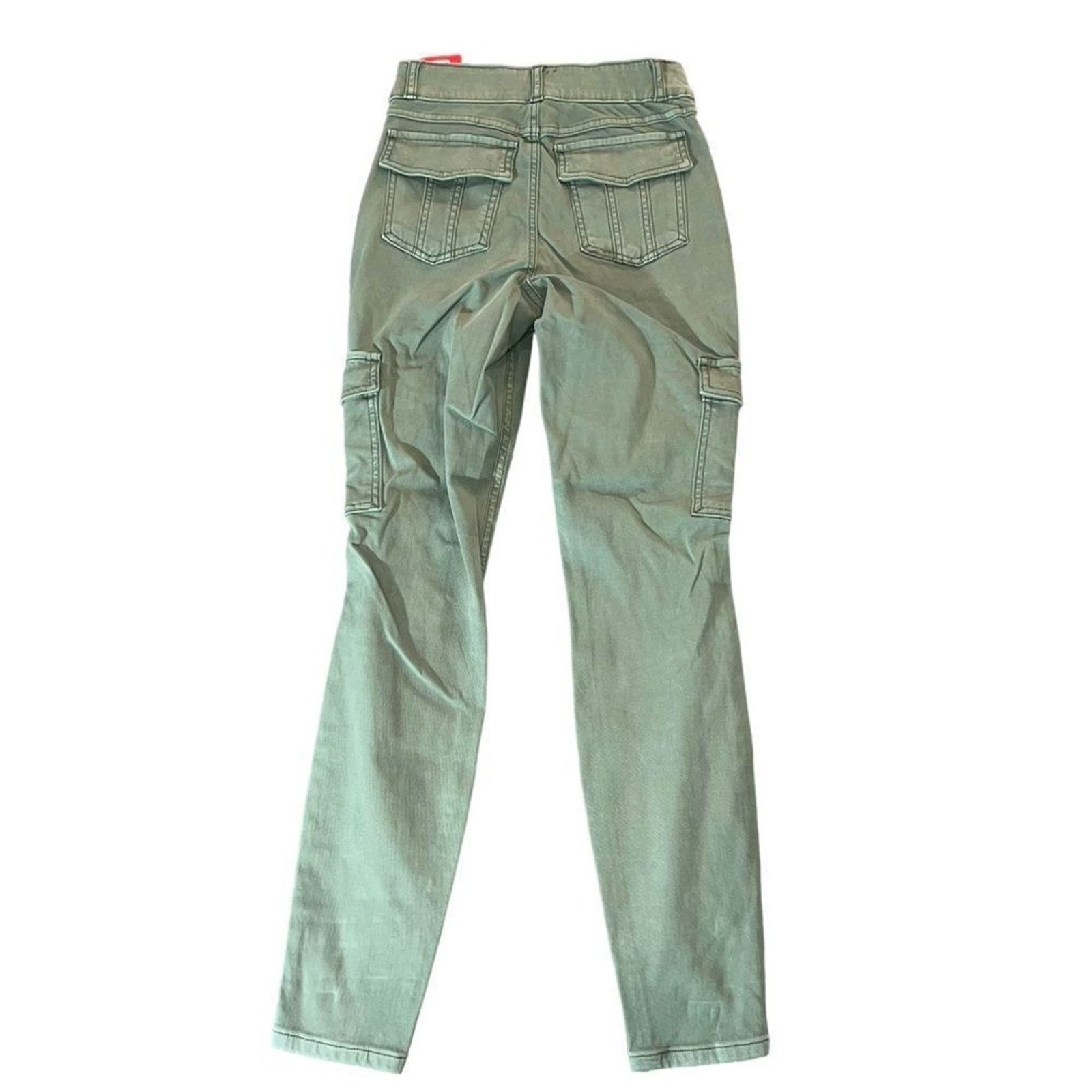 Spanx SPANX Cargo Pants Womens Small Green Utility Stretch Size 26" / US 2 / IT 38 - 8 Thumbnail