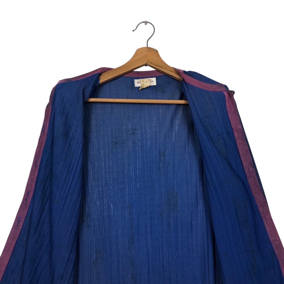 Yves Saint Laurent Vintage Indigo Woven Tunic Shirt Yves Saint Laurent Size M / US 6-8 / IT 42-44 - 15 Thumbnail