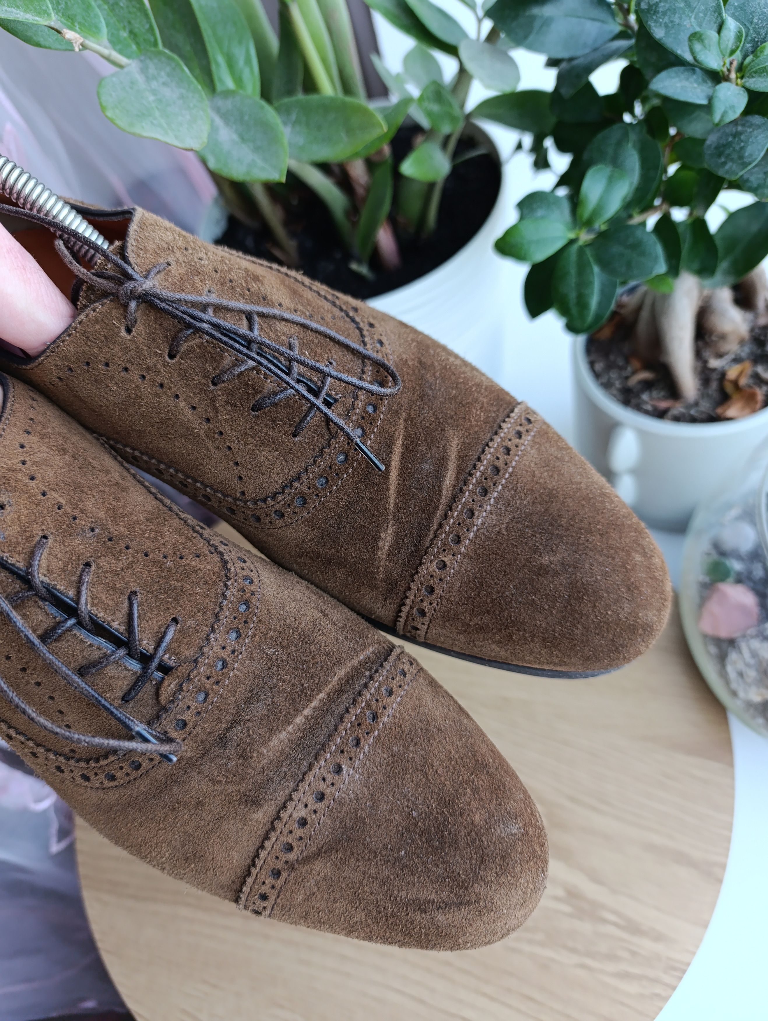 Designer × Santoni SANTONI MENS SUIDE OXFORD Size US 8.5 / EU 41-42 - 9 Thumbnail