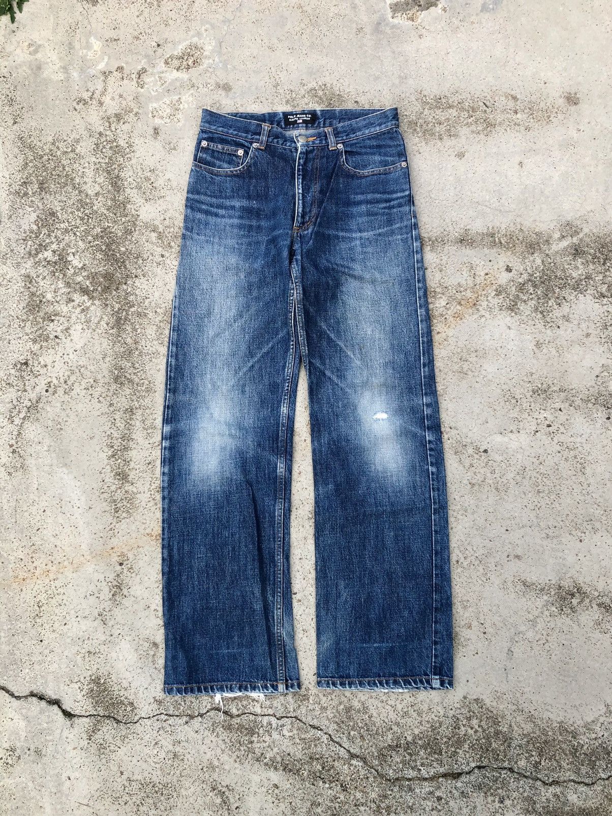VINTAGE POLO JEANS DISTRESSED DENIM