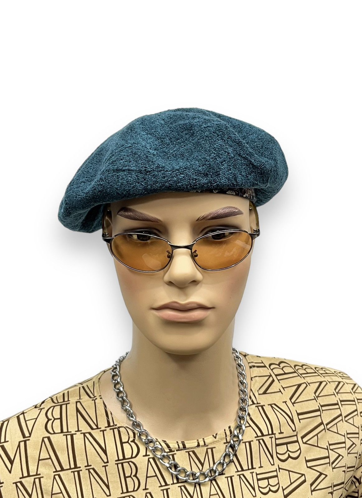 Pierre Balmain Vintage PIERRE BALMAIN PARIS Emerald Green Retro Beret Hat Size ONE SIZE - 2 Thumbnail