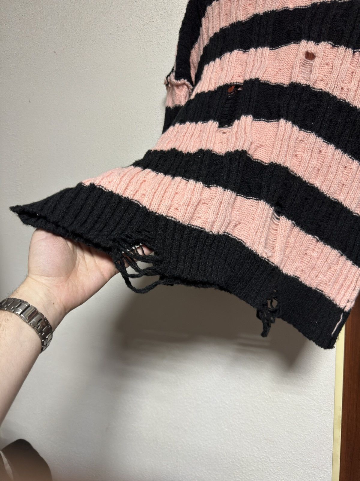 Japanese Brand × Junya Watanabe Vintage Japanese Distressed Junya Watanabe Style Sweater Size US M / EU 48-50 / 2 - 5 Thumbnail