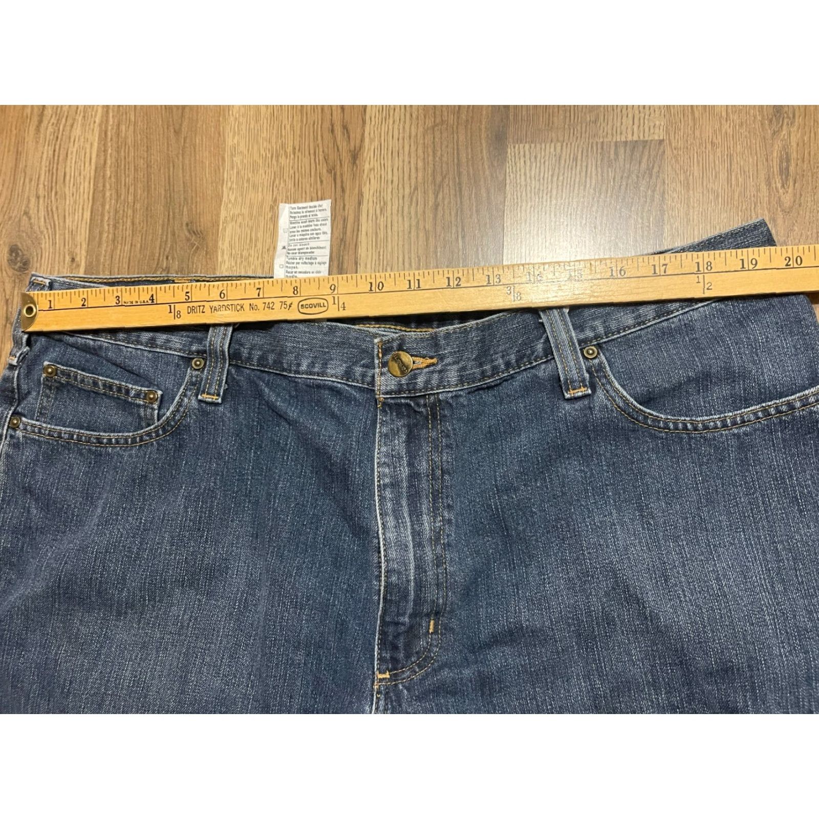 Carhartt Carhartt Jeans Mens 42x28 Blue Denim Straight Leg Relaxed Fit Jeans Size US 42 / EU 58 - 6 Thumbnail