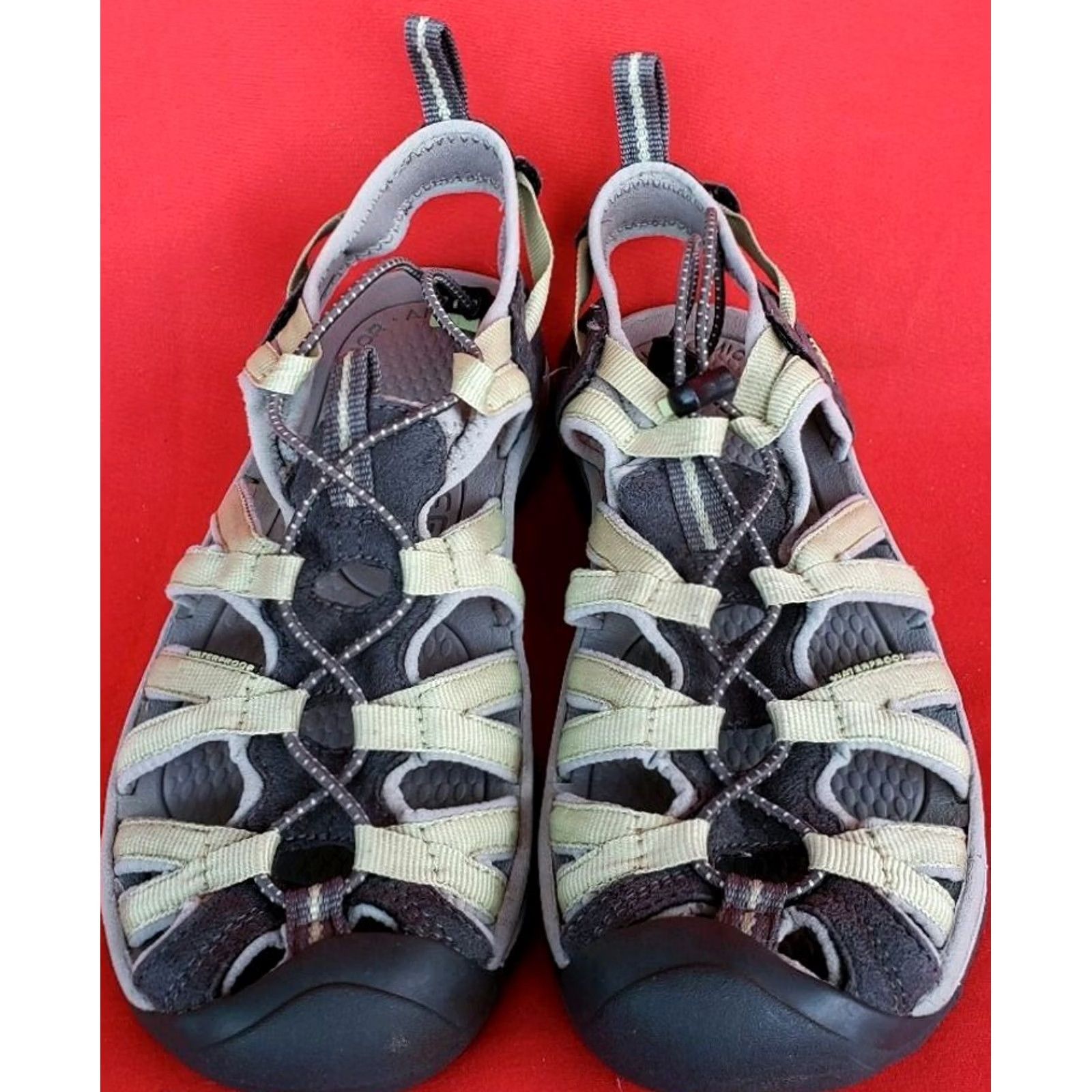 KEEN VINTAGE Keen Women's Whisper Sandals 8.5M Light Green No Tie Elastic Lacing Cushioned Sandal Womens Shoes Green Sport Sandals Mens/Mens Size US 7 / IT 37 - 3 Thumbnail