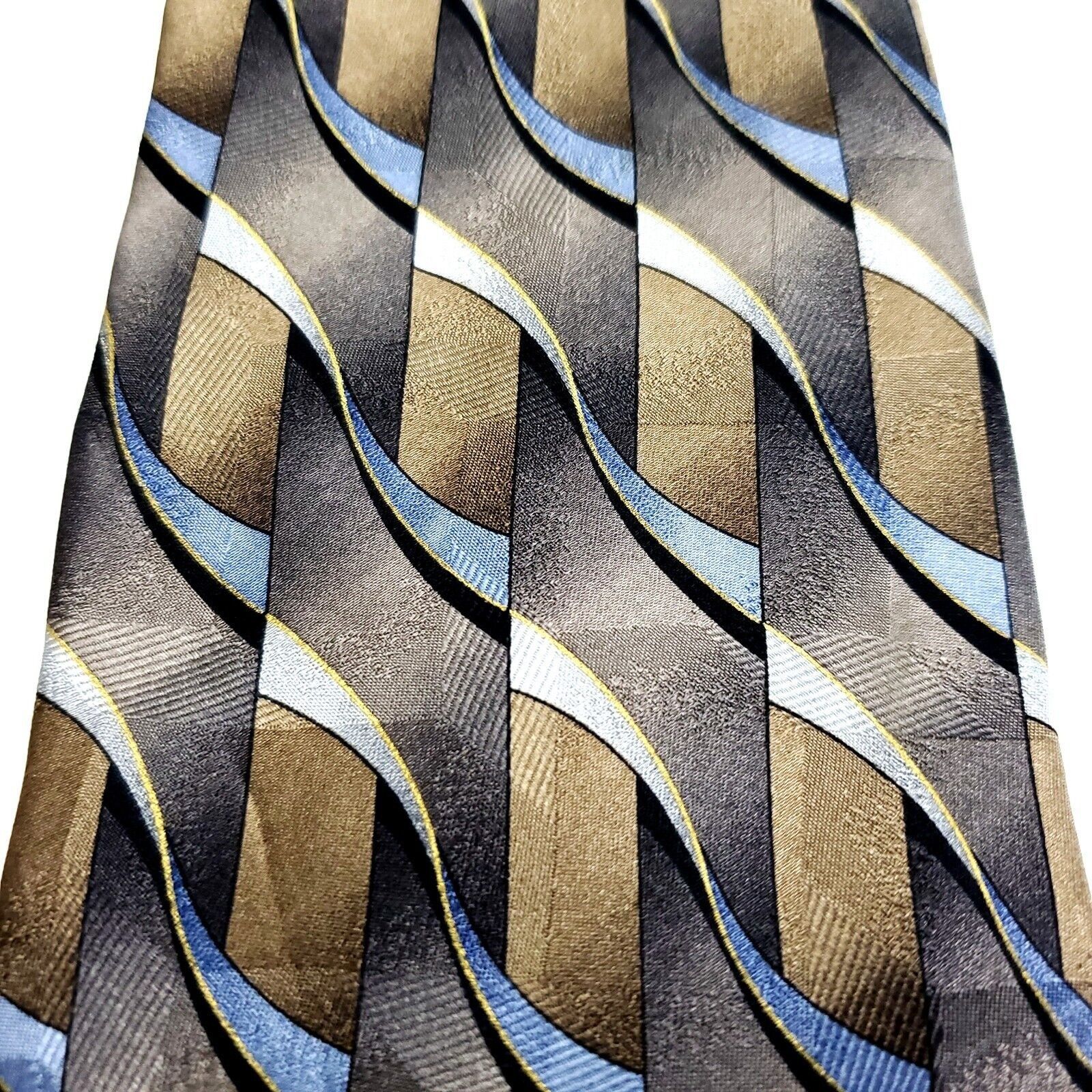 Arrow Arrow Silk Tie Beige Print Abstract Short Size ONE SIZE - 2 Thumbnail