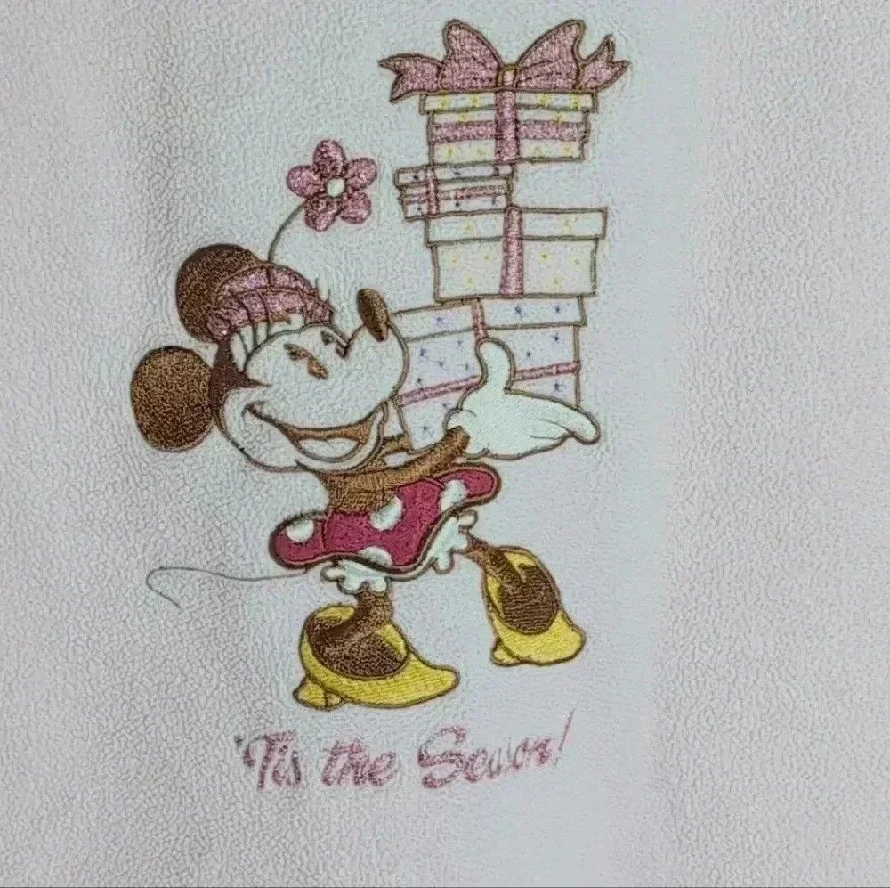 Disney Disney Christmas Xmas Minnie Mouse Pink Fleece shirt sz M T Size ONE SIZE - 4 Thumbnail