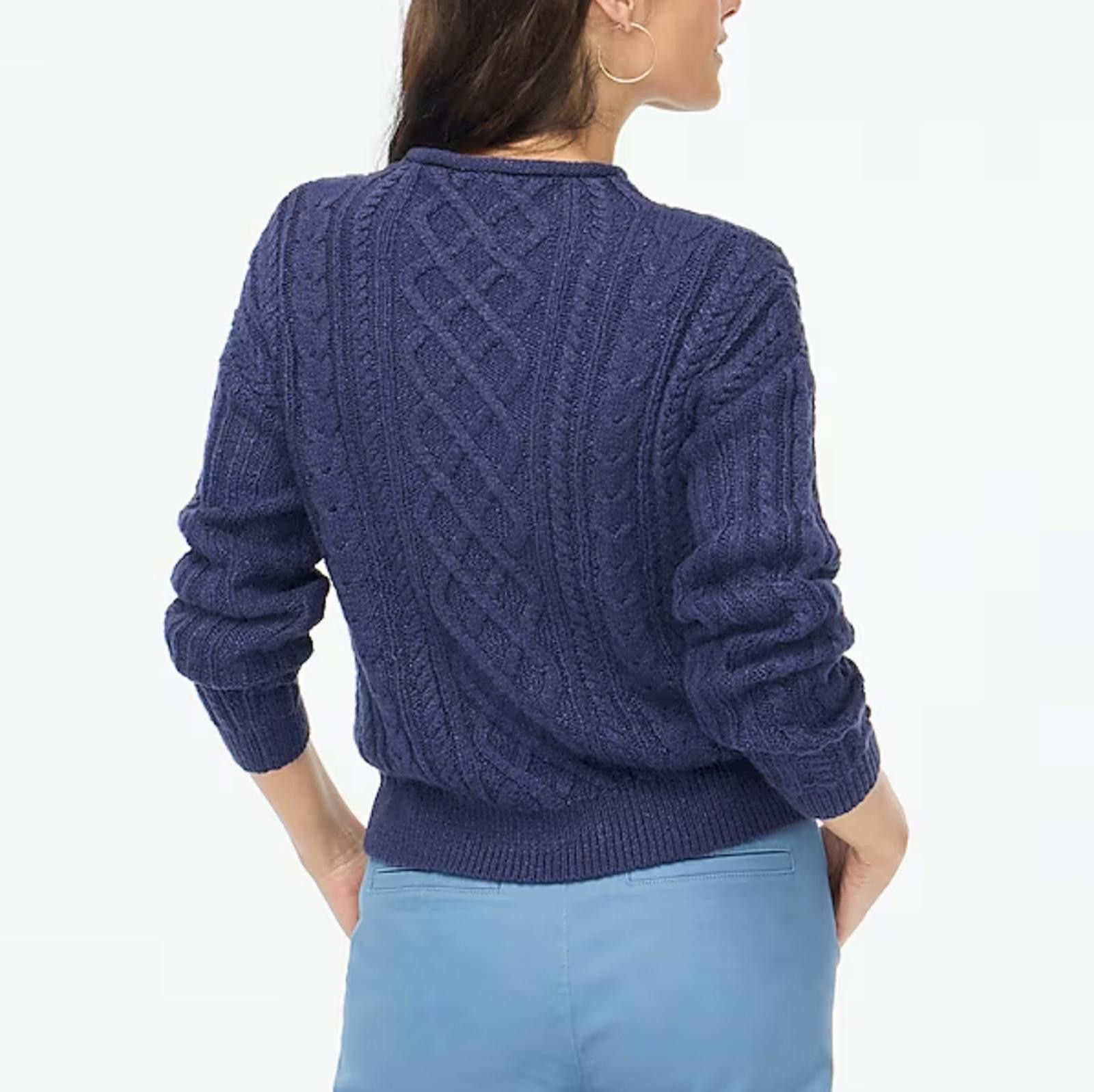 J.Crew J Crew Mockneck cable-knit sweater Size S / US 4 / IT 40 - 4 Thumbnail