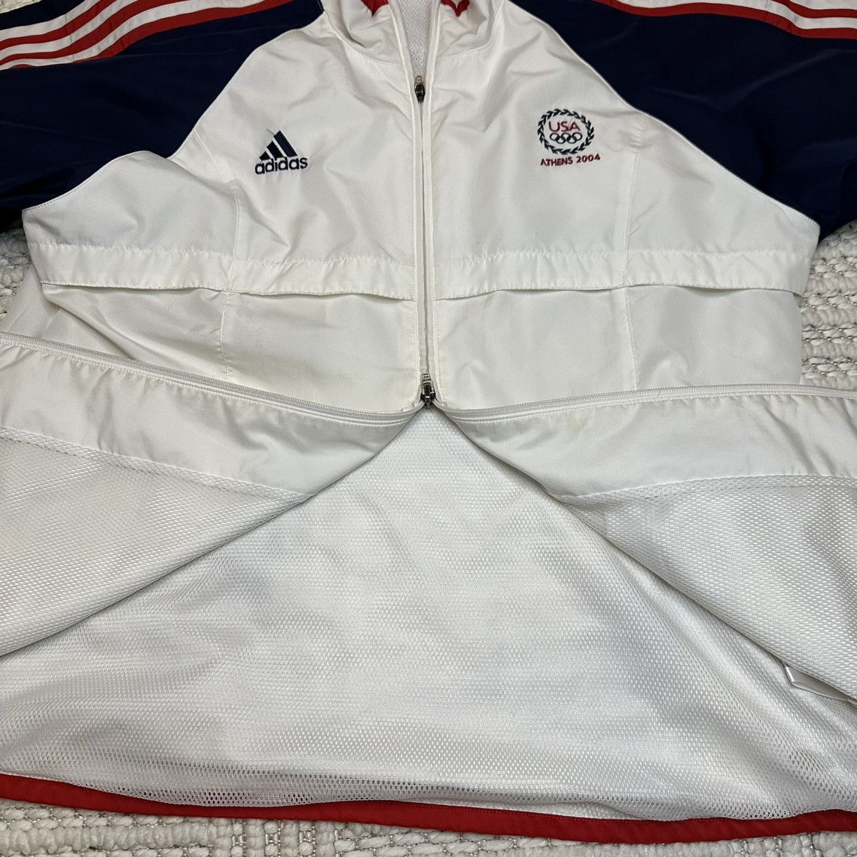Adidas Rare 2004 Athens USA Windbreaker Jacket Size Large Size US L / EU 52-54 / 3 - 11 Thumbnail