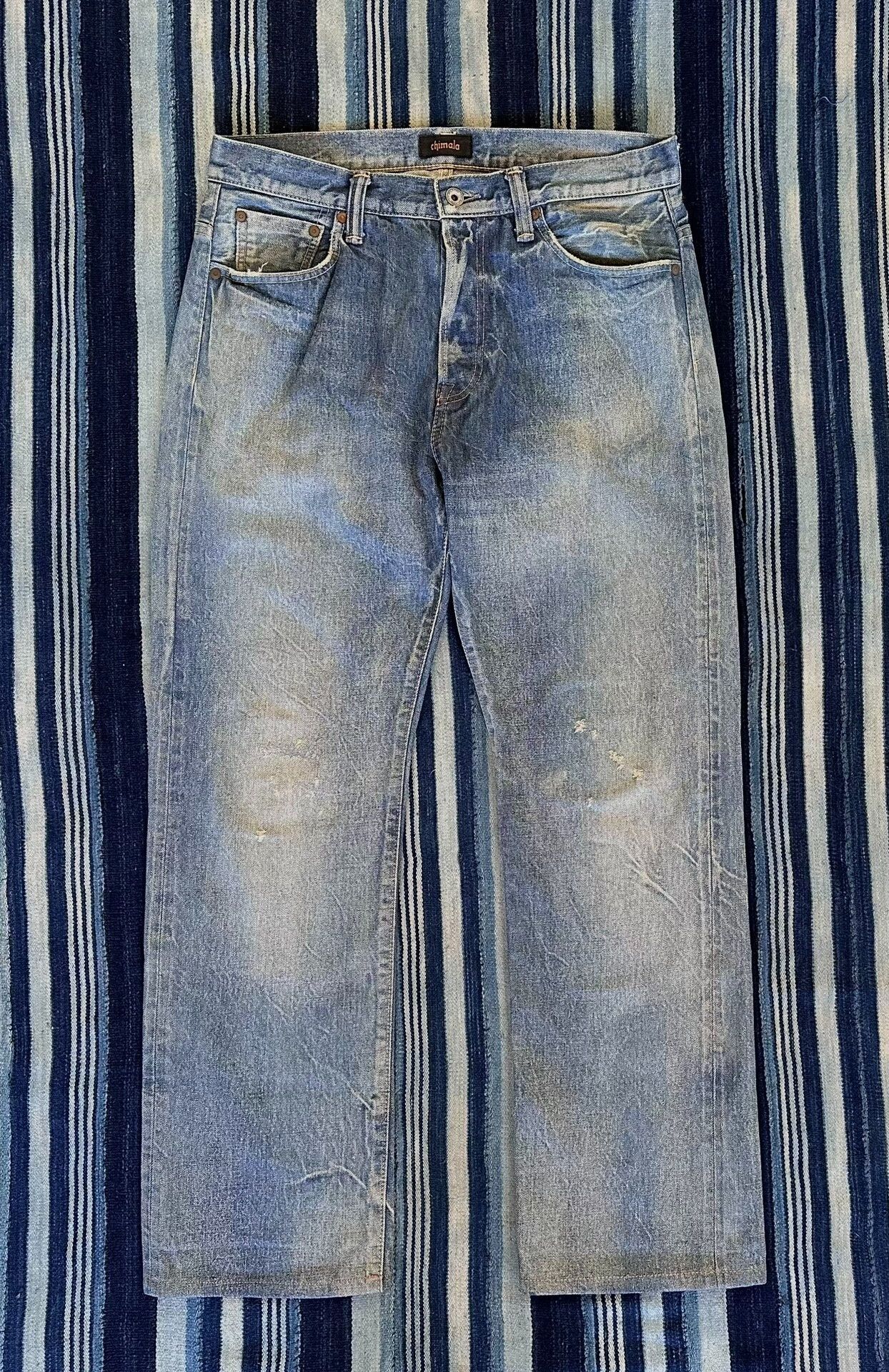 Chimala chimala straight-leg denim pants in light wash Size US 31 - 1 Thumbnail