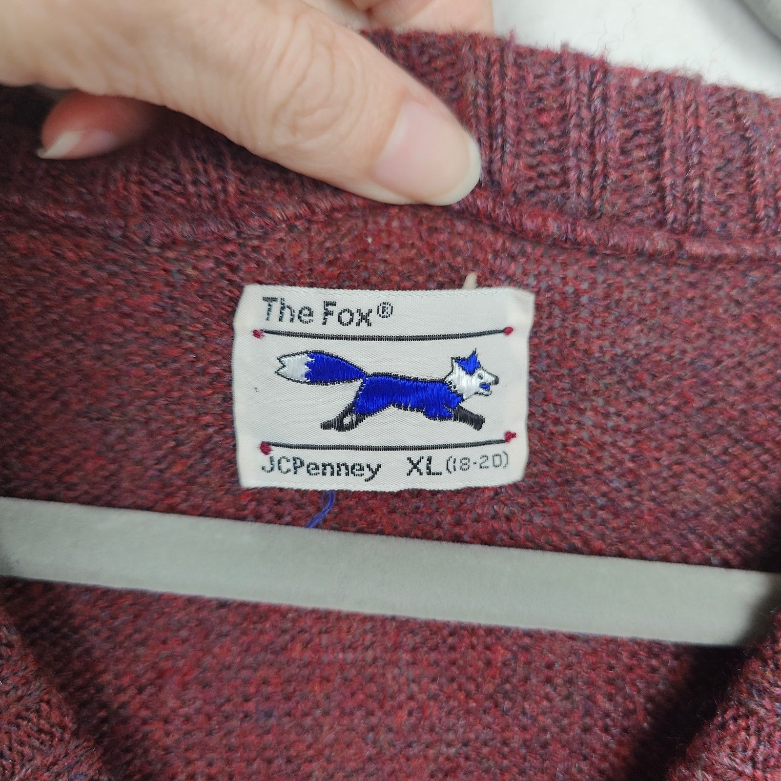 Other Vintage The Fox JC Penney Vest Mens XL Red Blue Speckled Size US XL / EU 56 / 4 - 3 Thumbnail