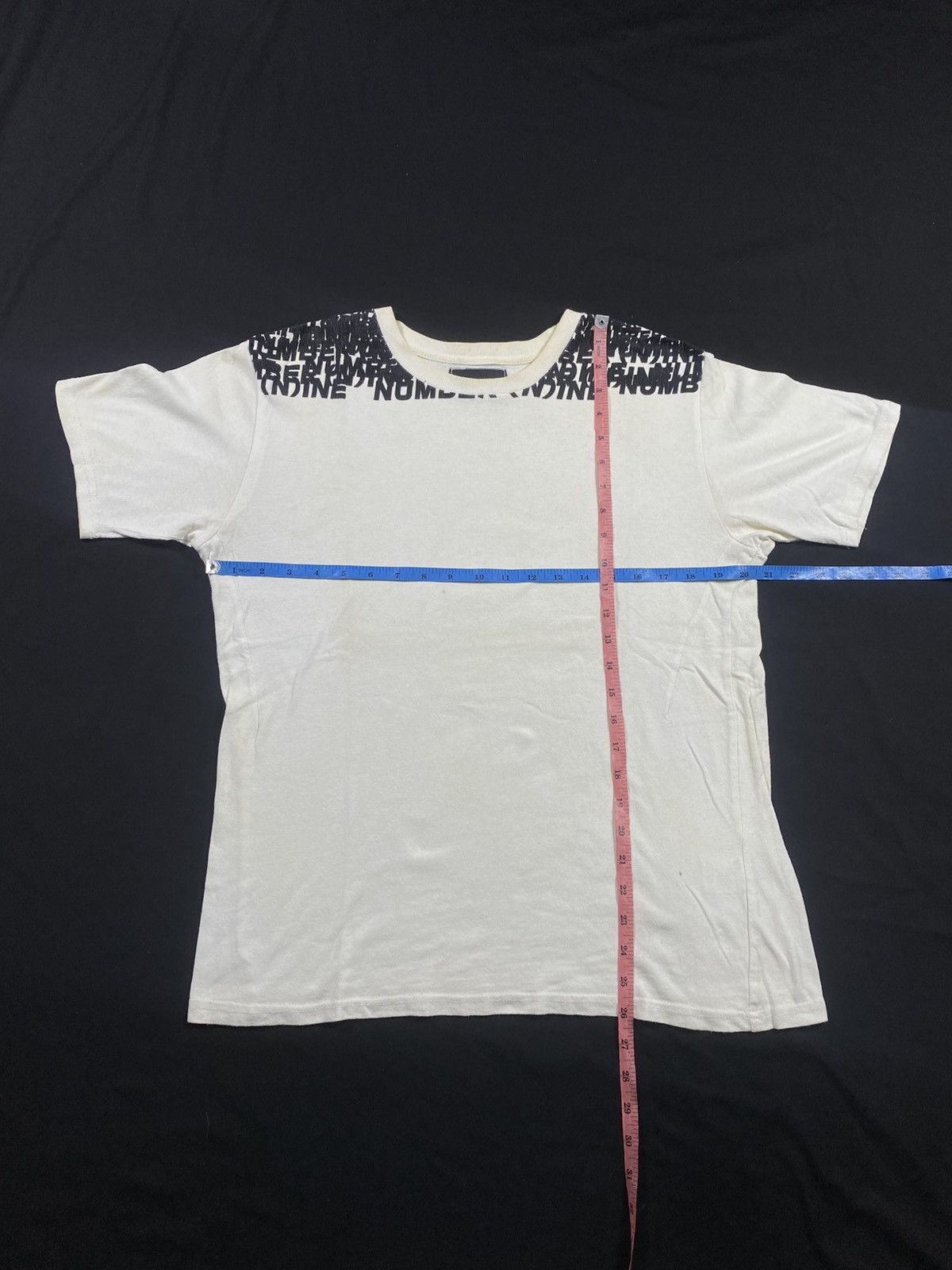 Number (N)ine Number (N)ine Denim White Tshirt Size US L / EU 52-54 / 3 - 9 Thumbnail