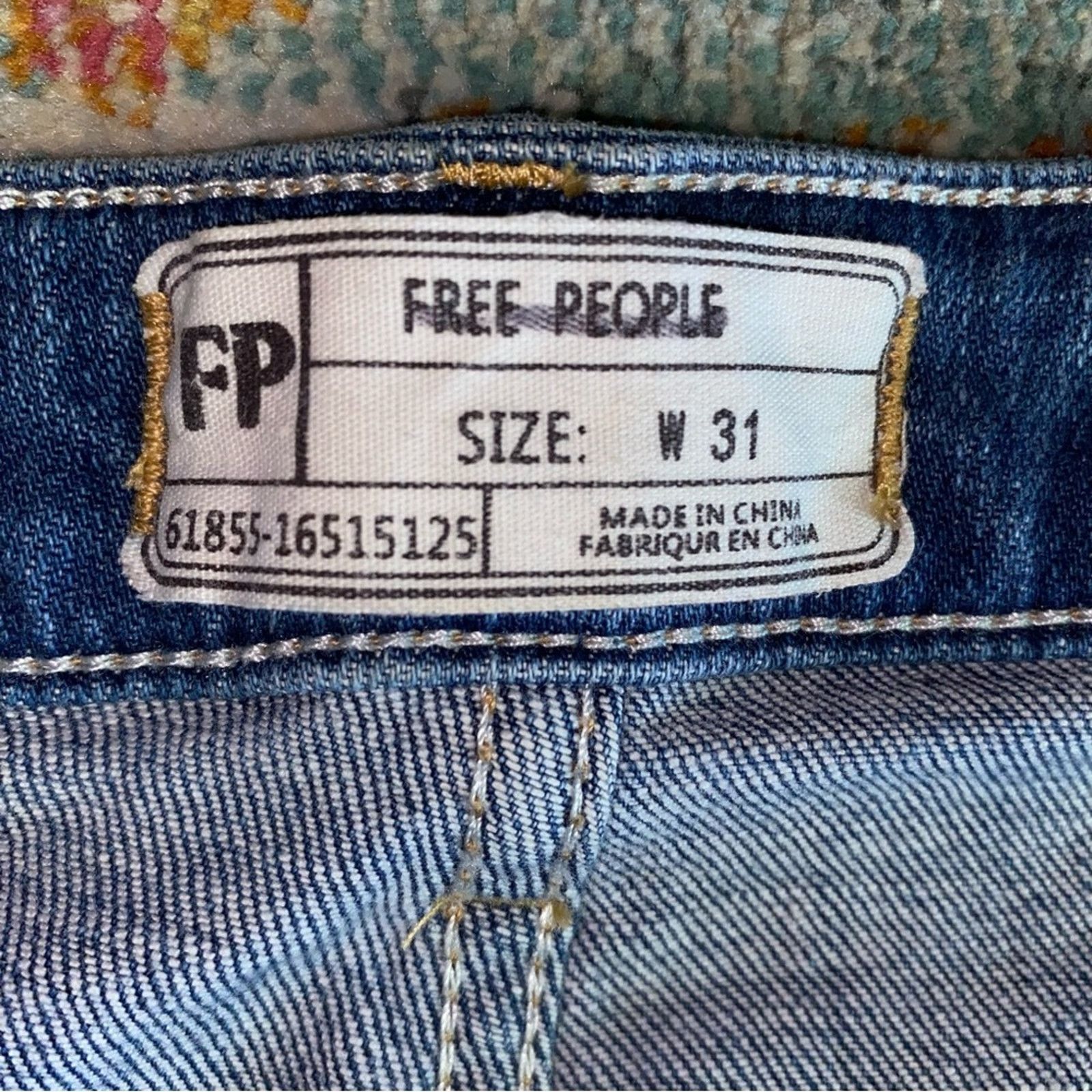Free People Free People $110 Wales Wide Leg Button Fly Denim Jean 31" Size 31" - 4 Thumbnail