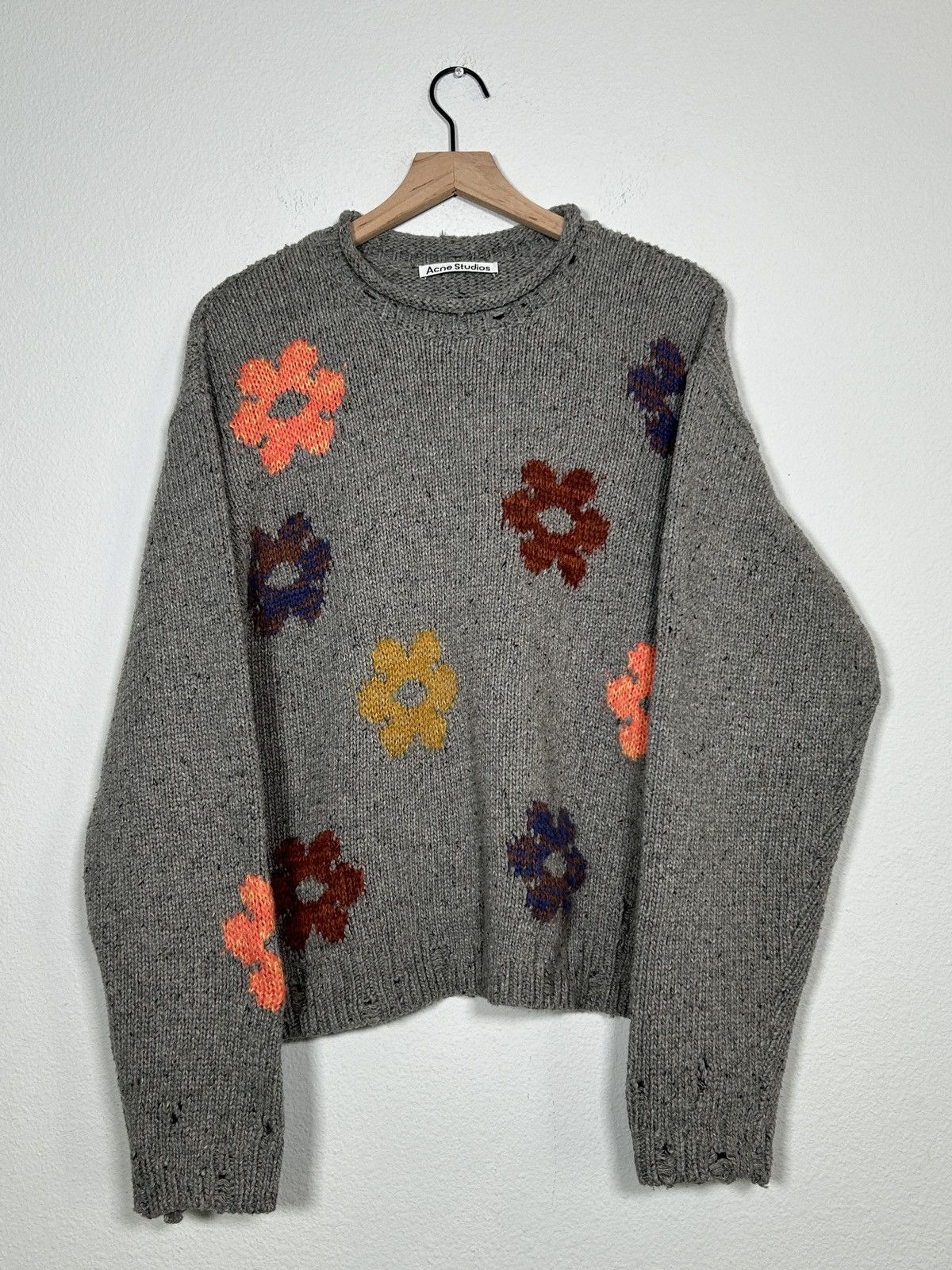 Acne Studios Floral Mohair Distressed Sweater Size US M / EU 48-50 / 2 - 1 Thumbnail