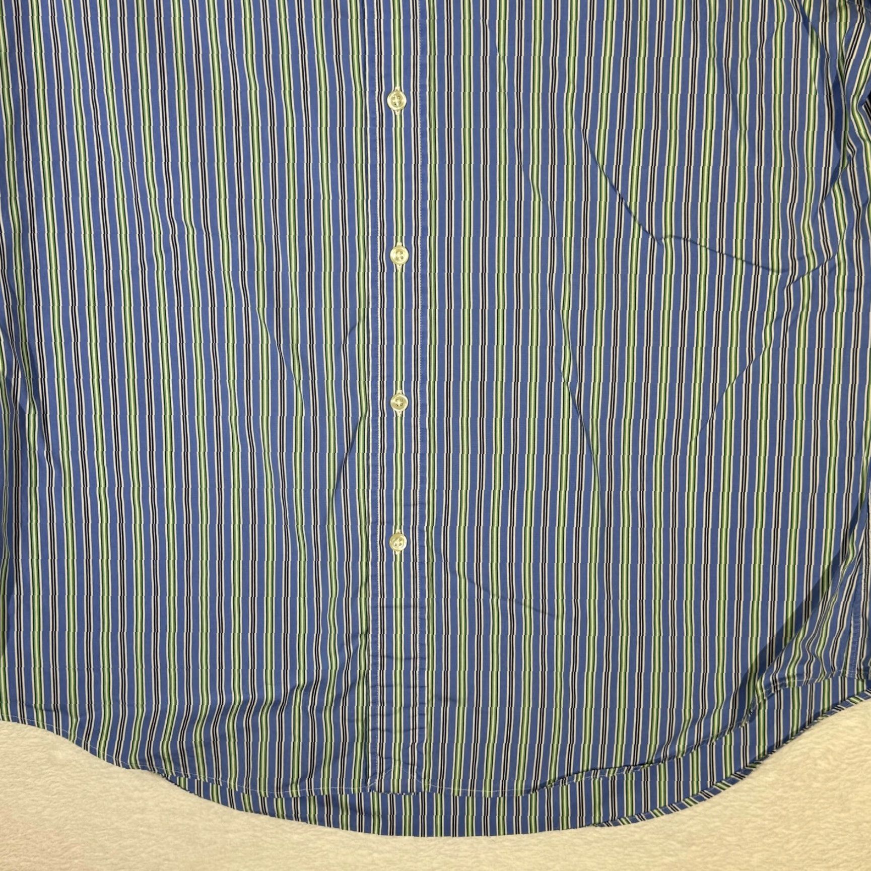 Polo Ralph Lauren Polo Ralph Lauren Shirt Mens Large Blue Striped Stanton Custom Fit Button Down Size US L / EU 52-54 / 3 - 6 Thumbnail