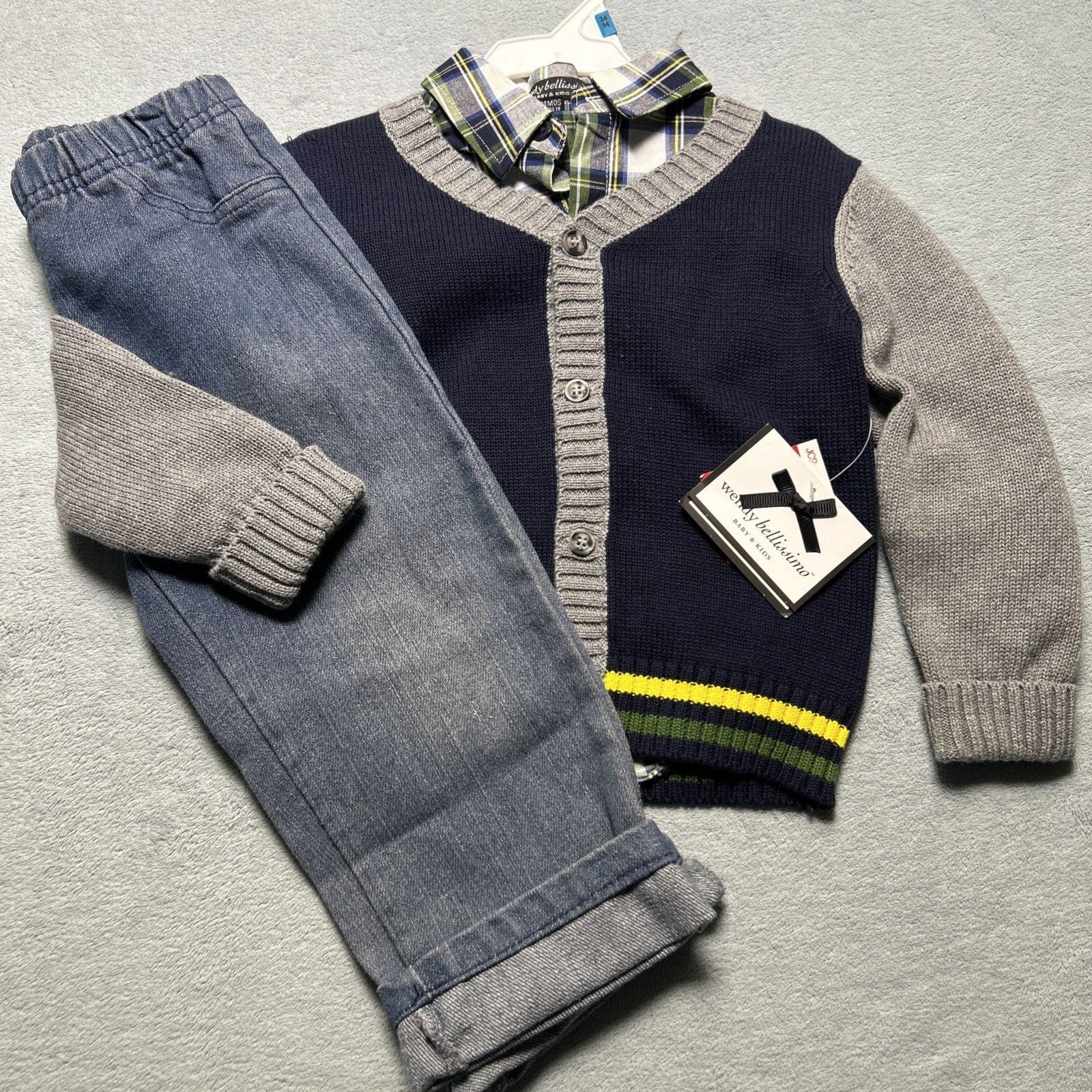 Disney Deadstock 3 Piece Toddler Outfit 2T 24M Cardigan Button Up Size US 26 / EU 42 - 2 Thumbnail