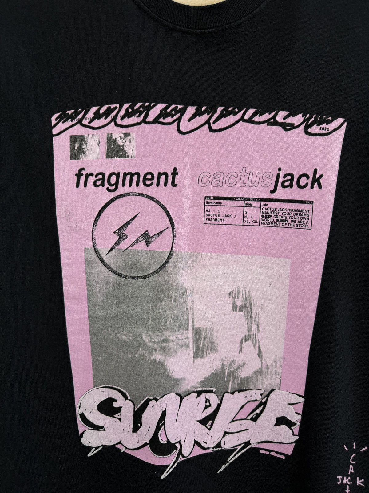 Fragment Design × Travis Scott 🇺🇸 Y2K Fragment Design Cactus Jack Travis Scott T-Shirt Rare Size US S / EU 44-46 / 1 - 7 Thumbnail
