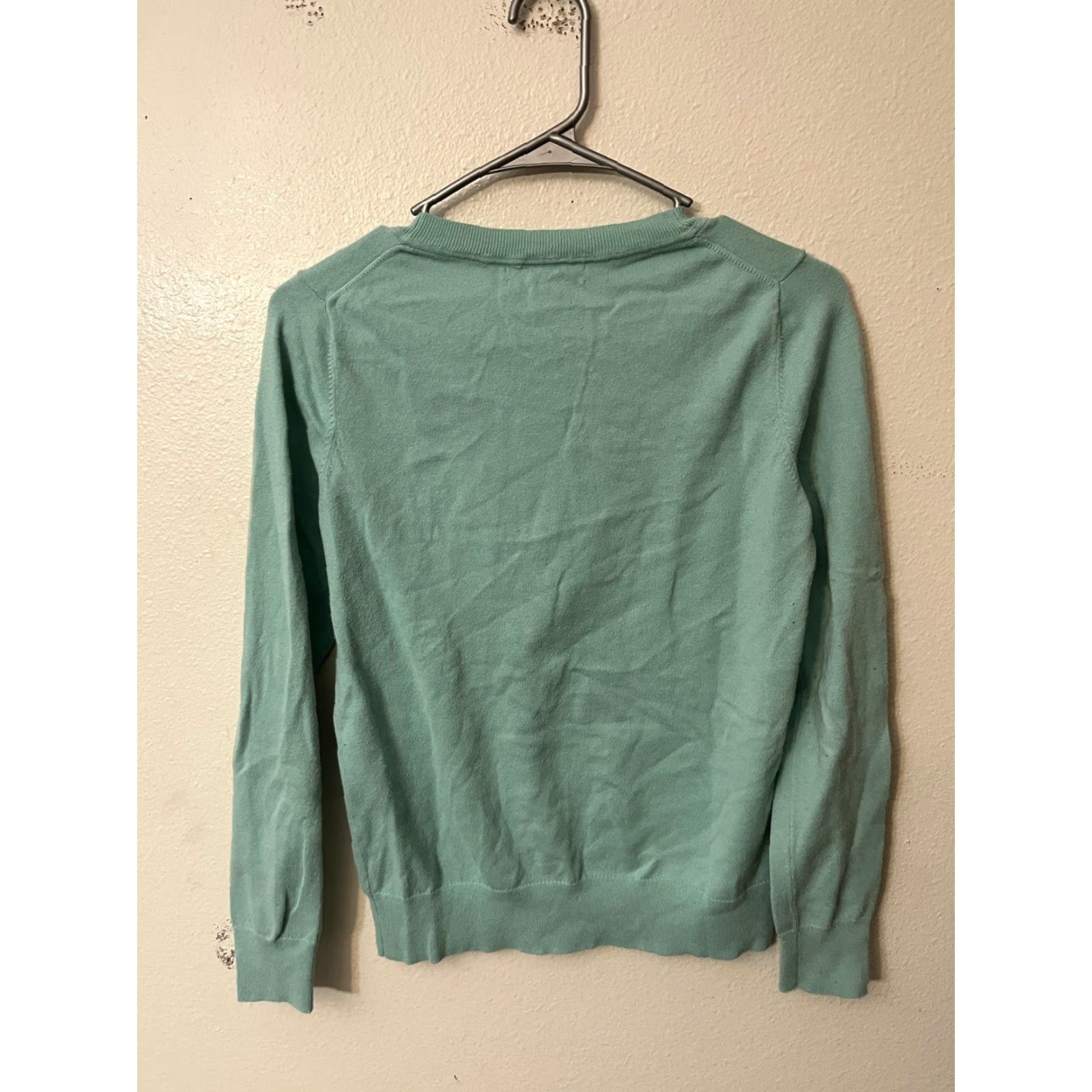 Banana Republic VINTAGE Banana Republic Women’s Light Blue Sweater Size Small Cotton Polyester Nylon Size S / US 4 / IT 40 - 3 Thumbnail