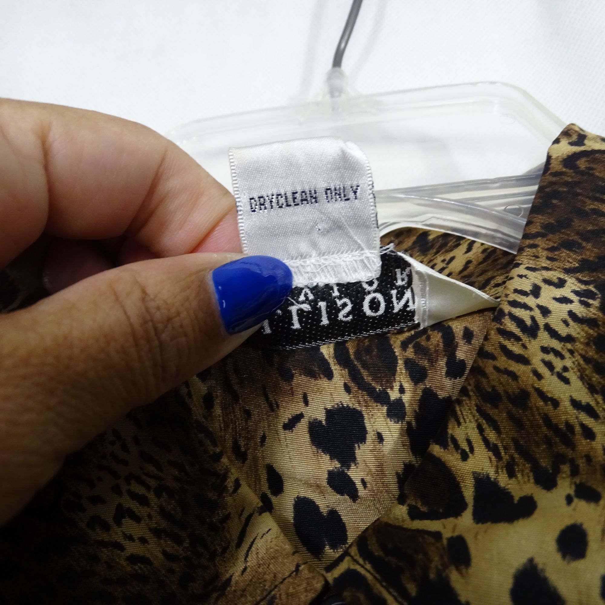 Vintage Allison Taylor Leopard An Print Silk Shirt Dress Size M Size M / US 6-8 / IT 42-44 - 6 Thumbnail