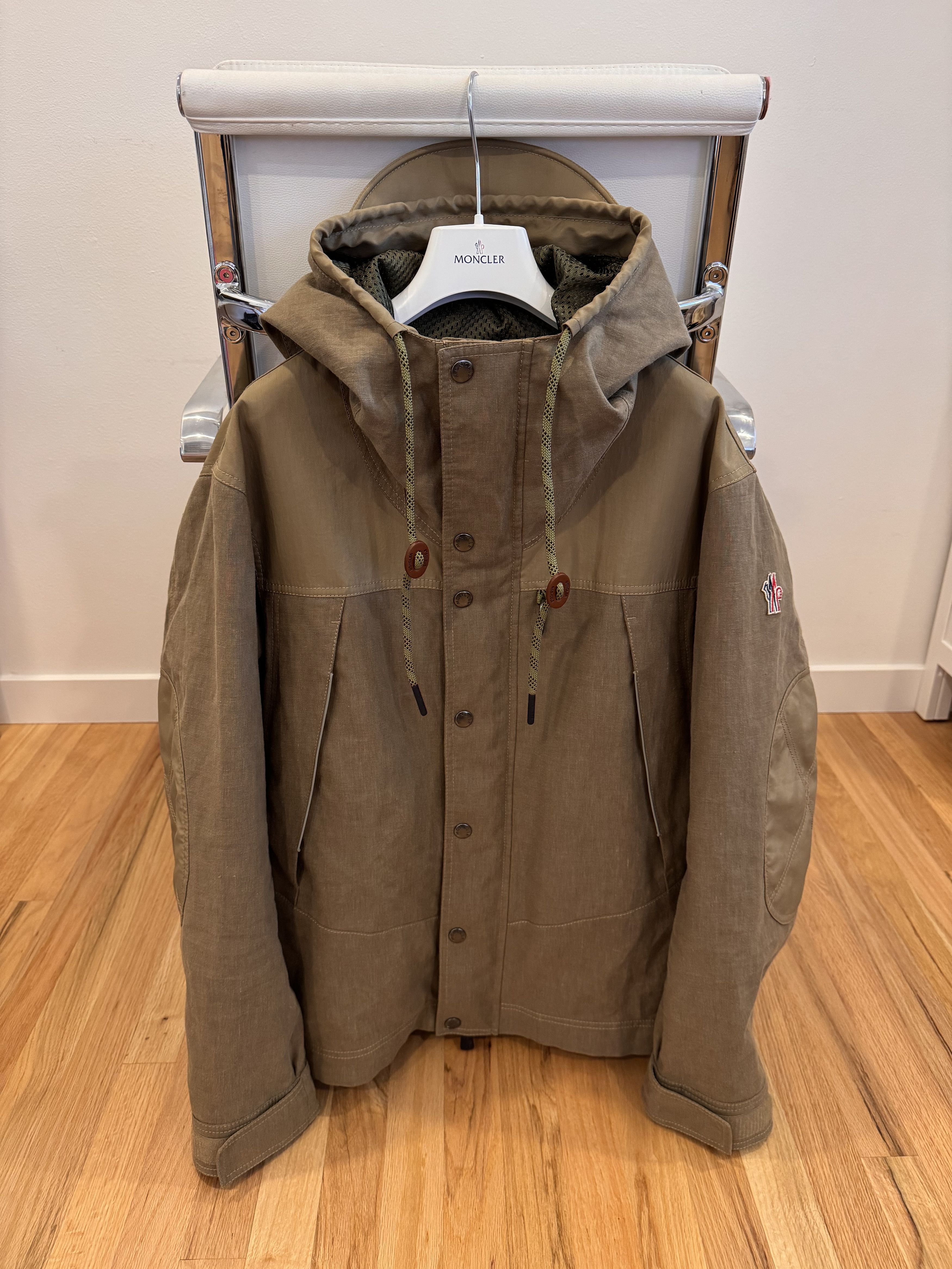 Moncler Givors Linen Hooded Jacket Size US L / EU 52-54 / 3 - 3 Thumbnail