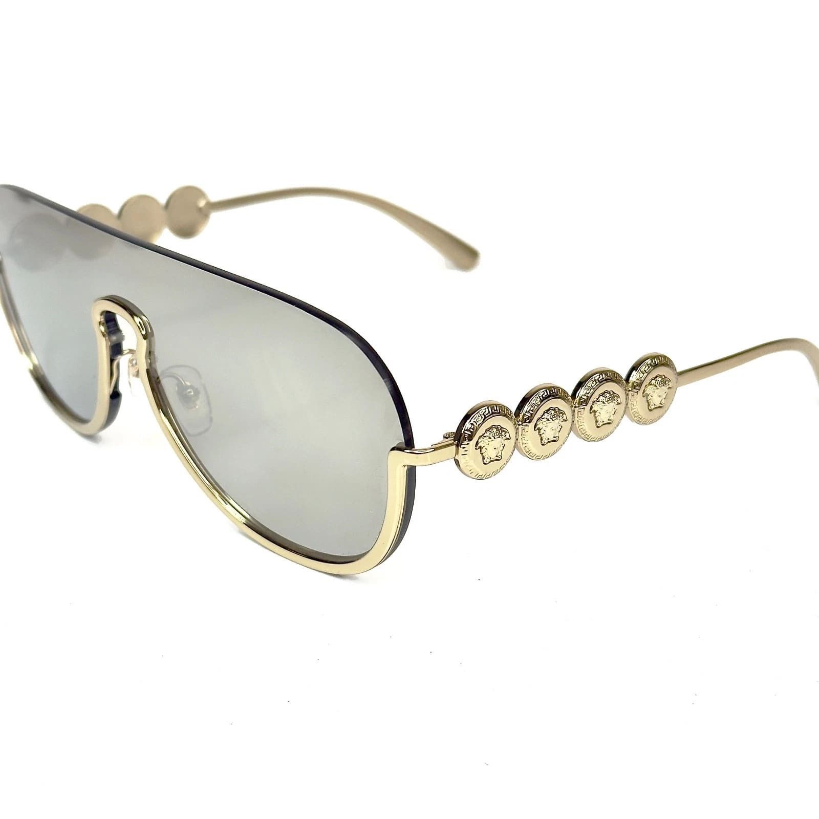 Versace VERSACE VE2215 2215 Coin Medusa Stud Gold Silver Mirror Size ONE SIZE - 3 Thumbnail