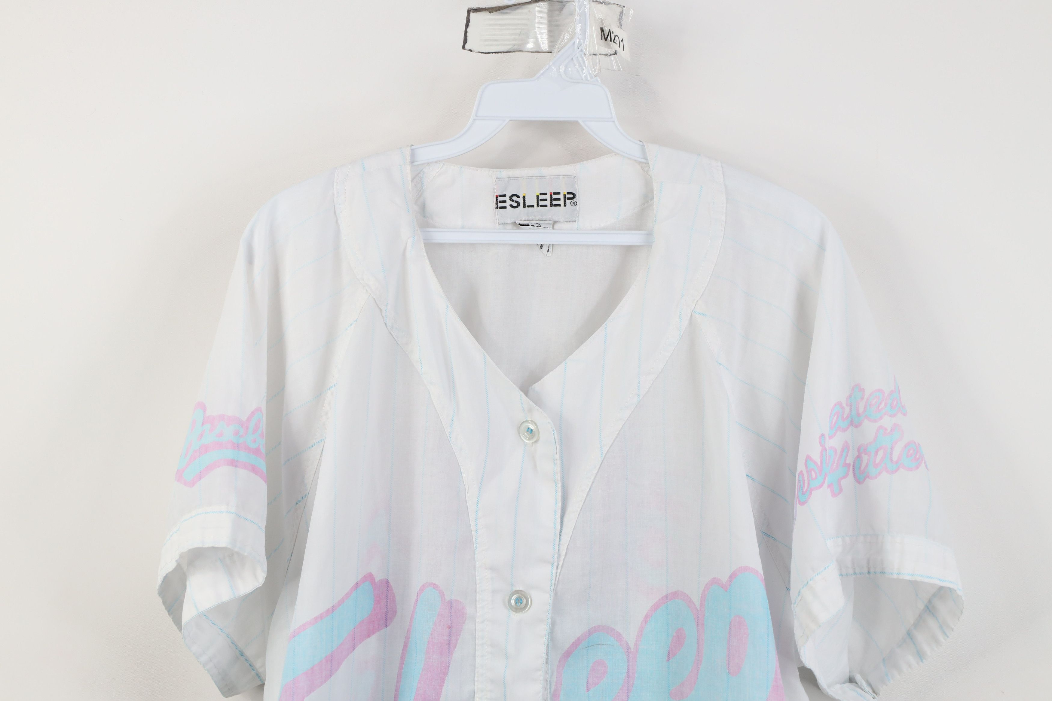 Vintage Vintage 80s Streetwear Night Gown Sleep Baseball Jersey Size XXL / US 16-18 / IT 52-54 - 2 Thumbnail