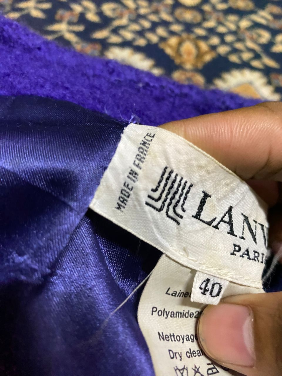 Lanvin Lanvin Paris Wool Coat Purple Size S / US 4 / IT 40 - 10 Thumbnail