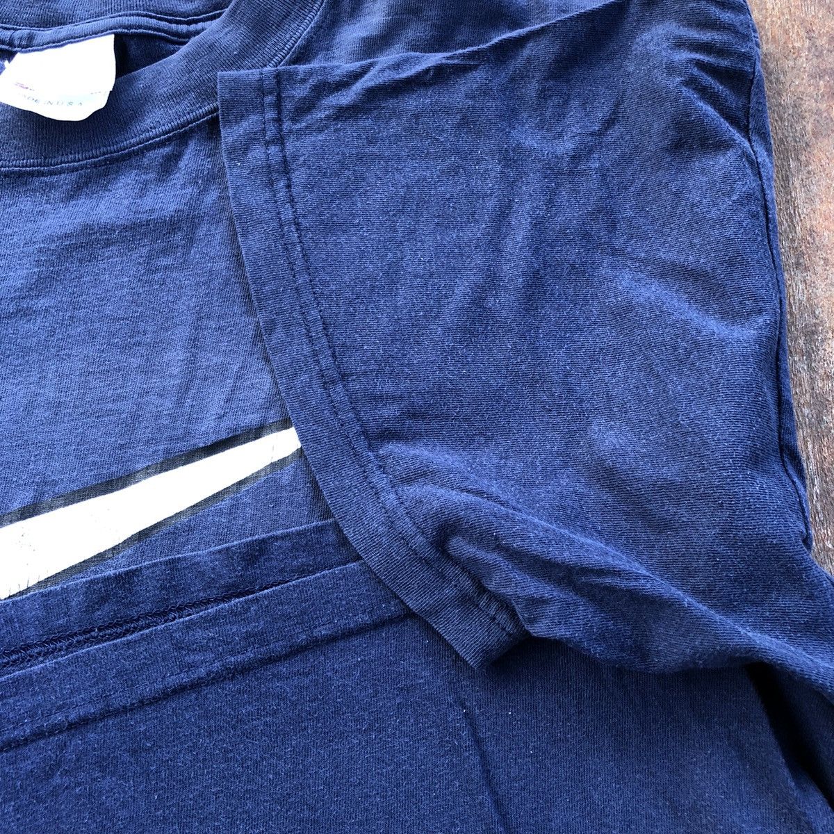 Vintage 90s Thrashed Faded Nike Big Swoosh Rare T Shirt