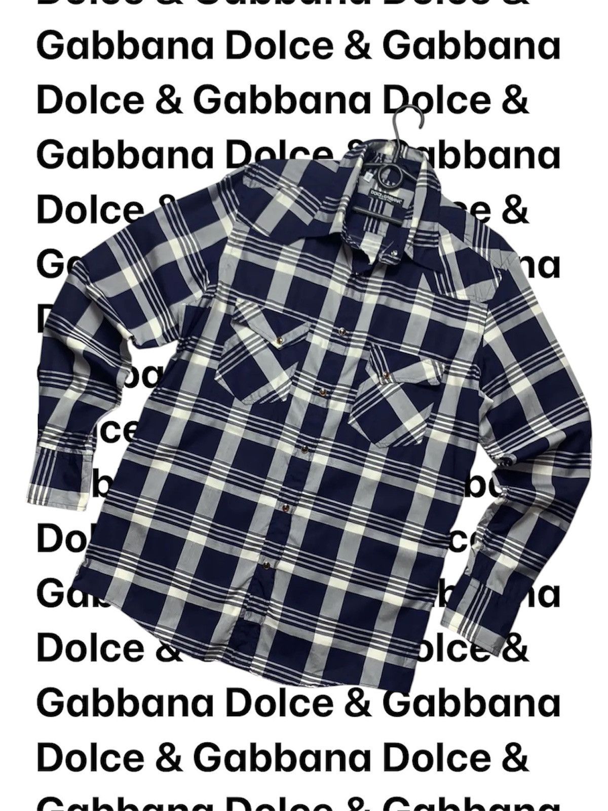 Dolce & Gabbana Dolce & Gabbana plaid shirt navy Size US S / EU 44-46 / 1 - 1 Thumbnail