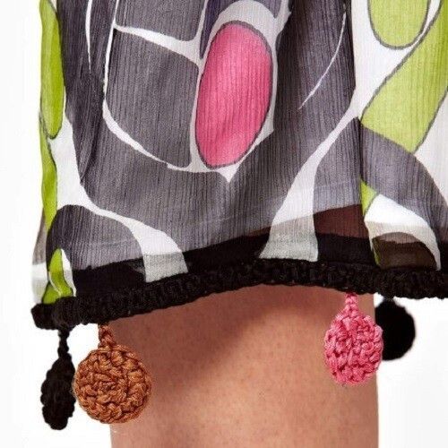 Missoni M Missoni Chiffon Halter Dress with Crochet Pom Poms $861 Size M / US 6-8 / IT 42-44 - 2 Thumbnail