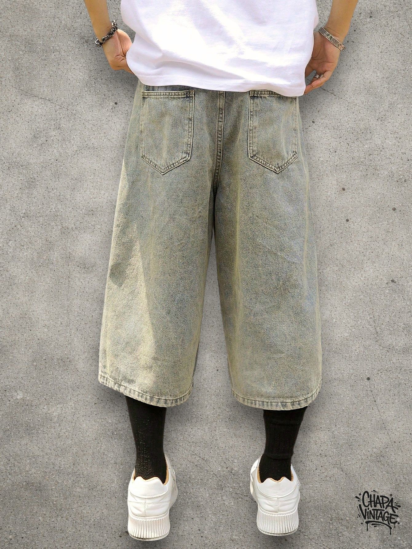 Japanese Brand Washed denim jorts Size US 32 / EU 48 - 4 Thumbnail