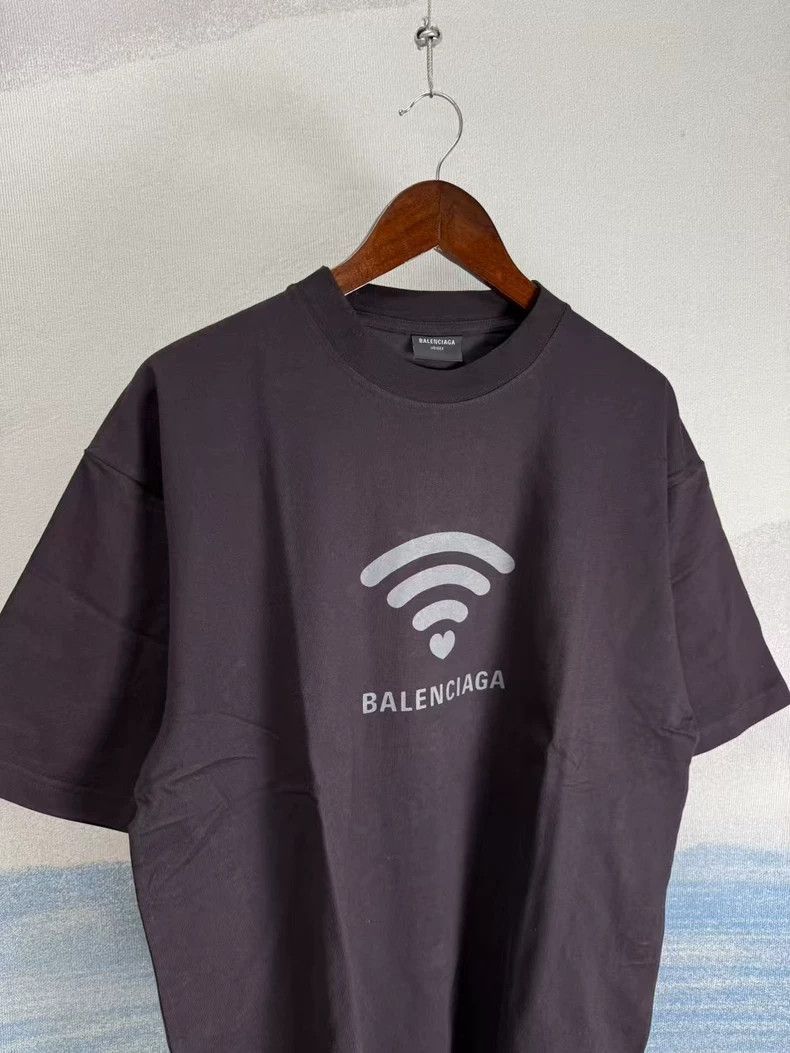 Balenciaga Balenciaga Black Wifi Signal Short Sleeve Shirt-2505 Size US L / EU 52-54 / 3 - 2 Thumbnail