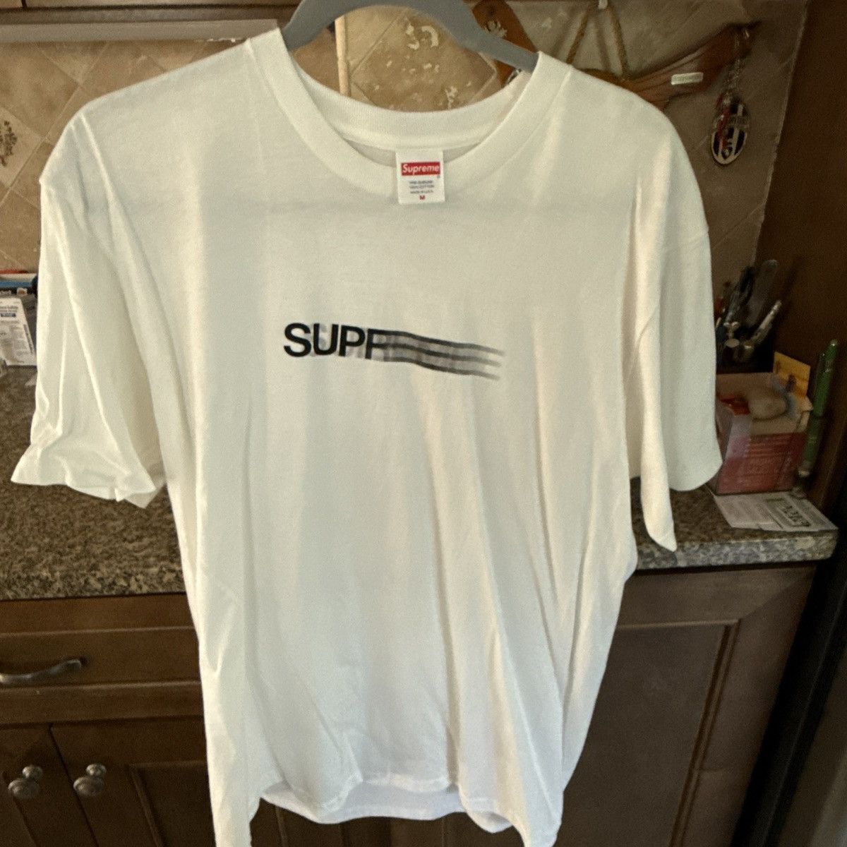 Supreme Supreme White Motion Logo Tee | Medium | Black Logo | NEW Size US M / EU 48-50 / 2 - 1 Thumbnail