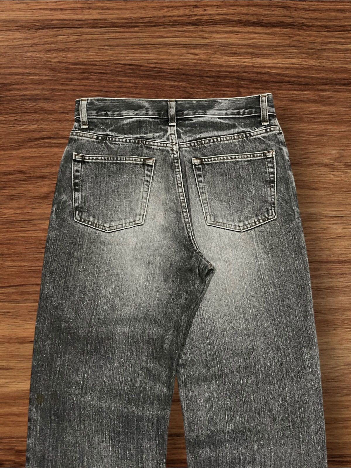 Japanese Brand ⚡️Distressed⚡️Vintage Japanese Brand GL Heart Black Faded Jean Size US 28 / EU 44 - 7 Thumbnail