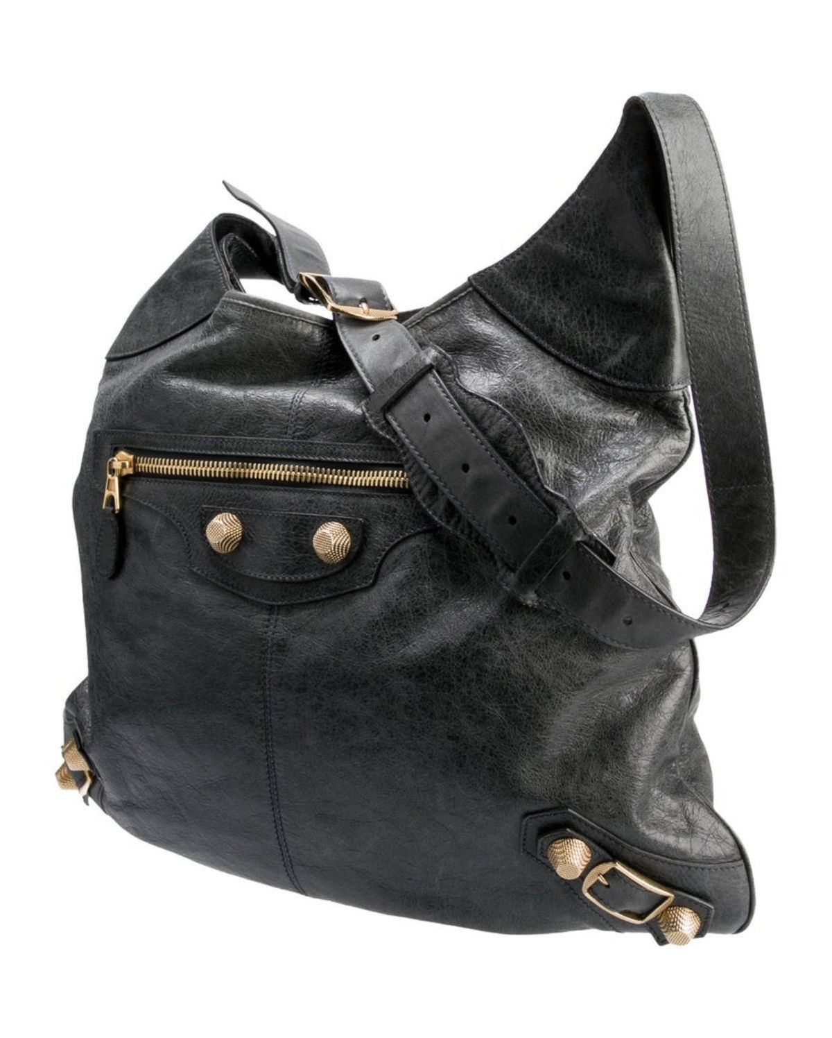 Balenciaga Giant 21 Besace Hobo Bag in Black Leather