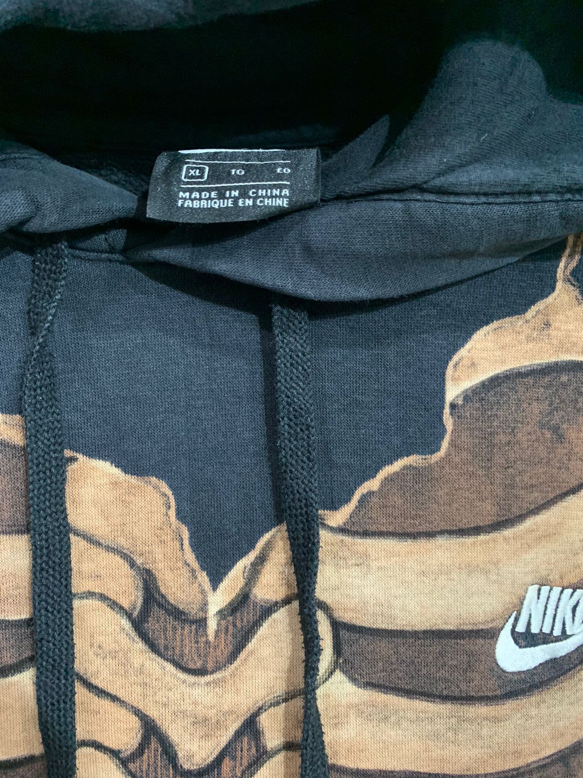 Nike Reworked hoodienike, hand made white painting Size US XL / EU 56 / 4 - 5 Thumbnail