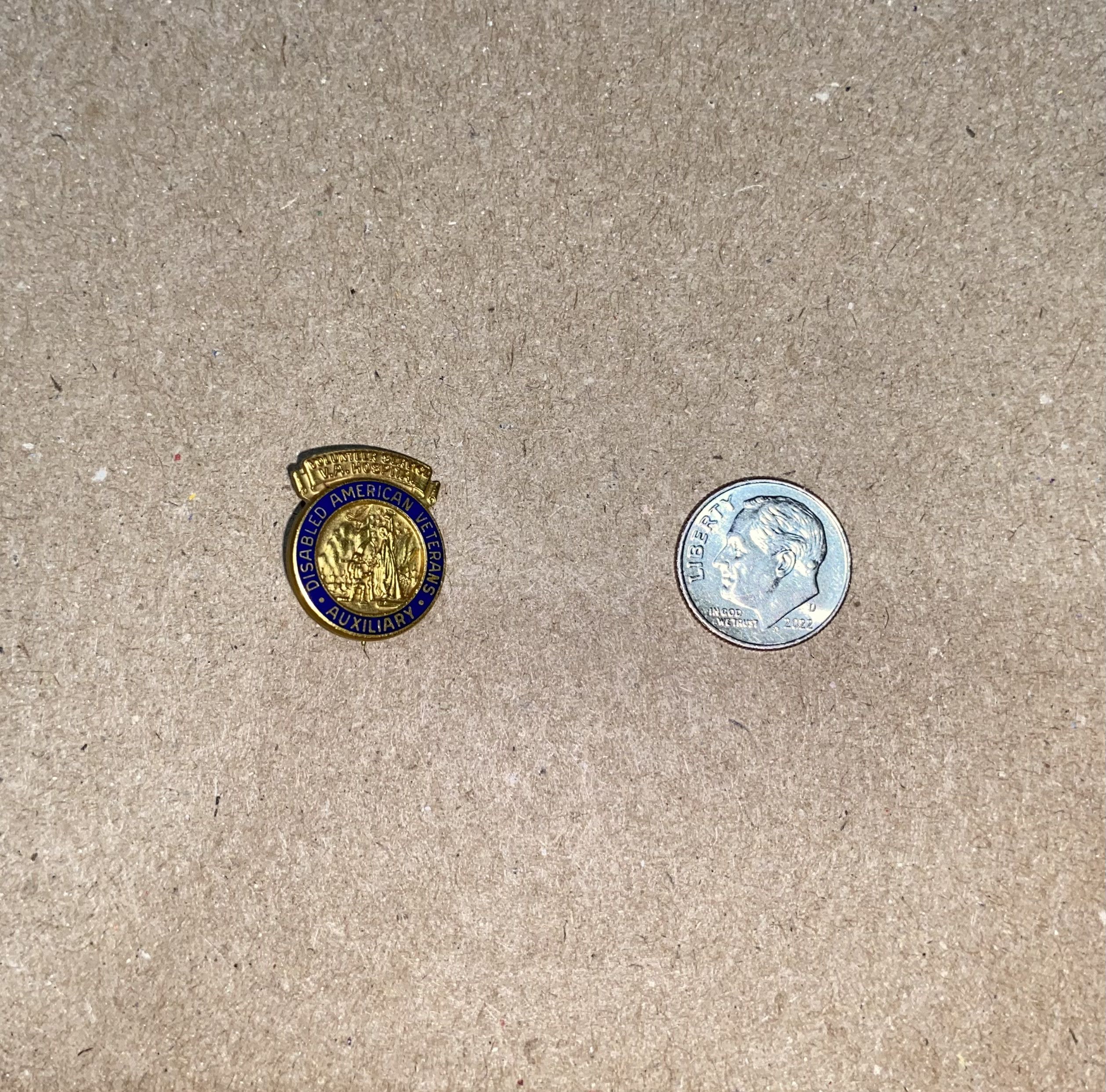Vintage vtg Disabled American Veterans Enamel Pin Brooch Auxiliary ! Size ONE SIZE - 6 Thumbnail