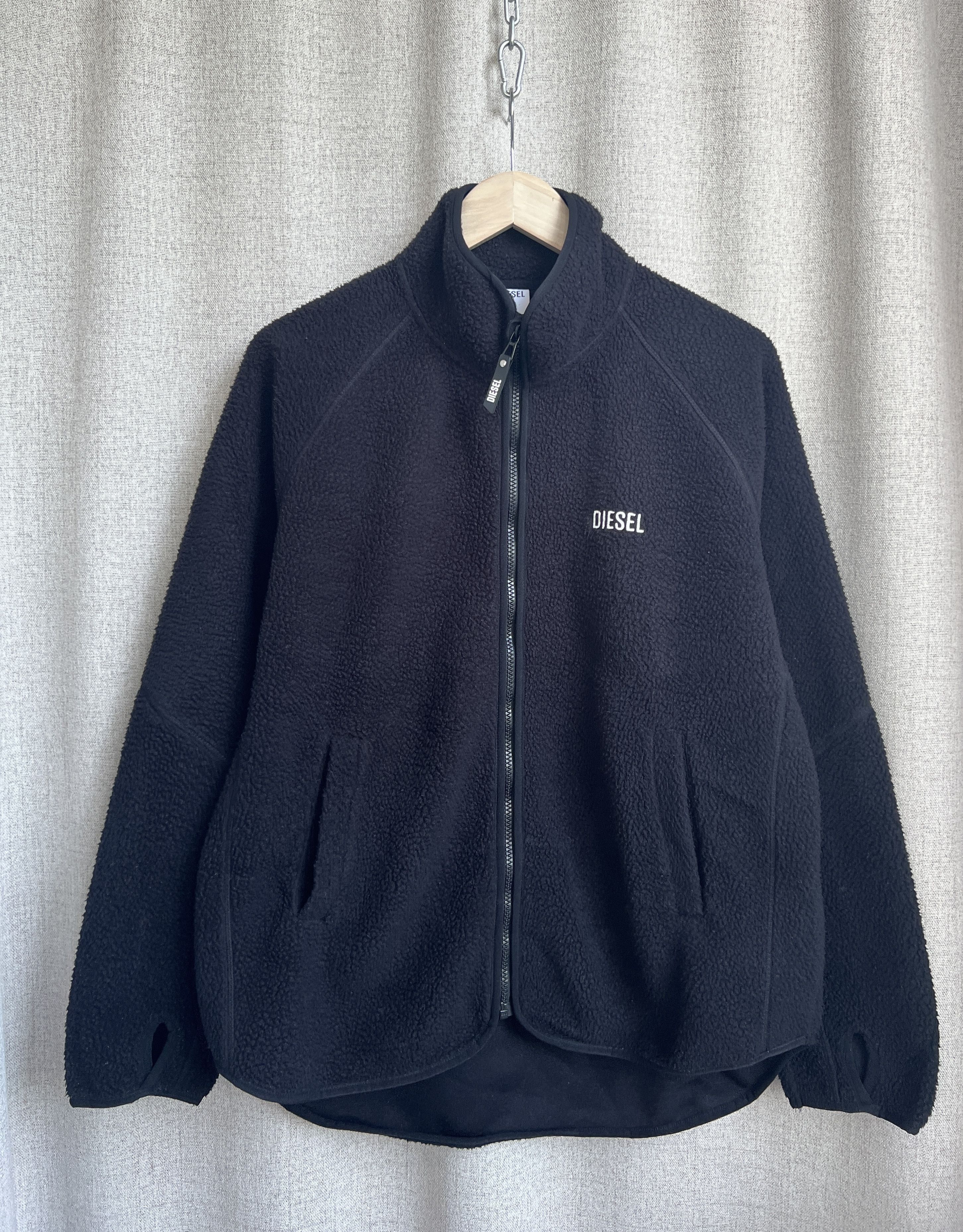Diesel Diesel Black Teddy Fleece Full Zip Gorpcore Style Jacket Size US M / EU 48-50 / 2 - 4 Thumbnail