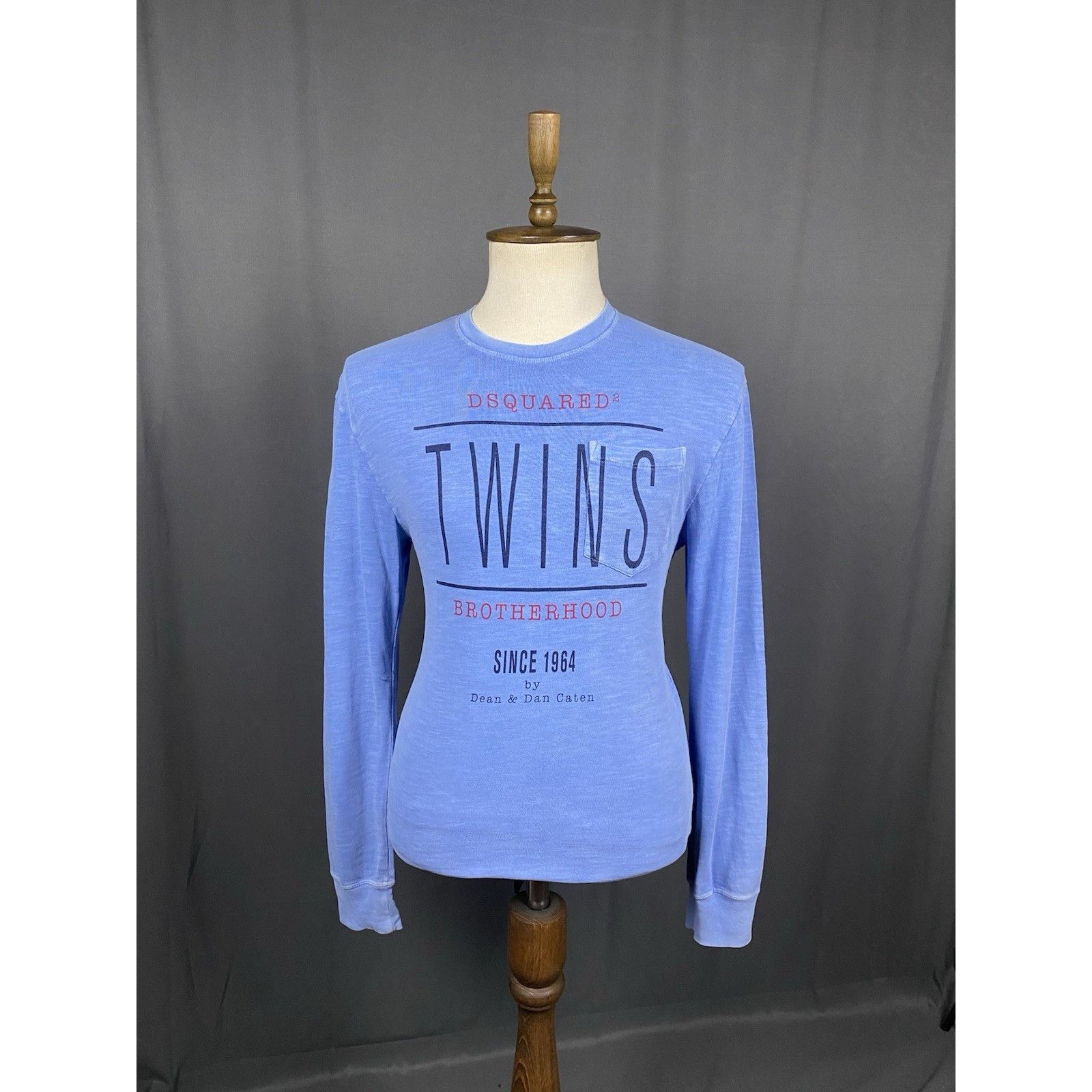 Dsquared2 Dsquared2 Big Logo Men's Blue Crewneck Sweater Size L Size US L / EU 52-54 / 3 - 3 Thumbnail