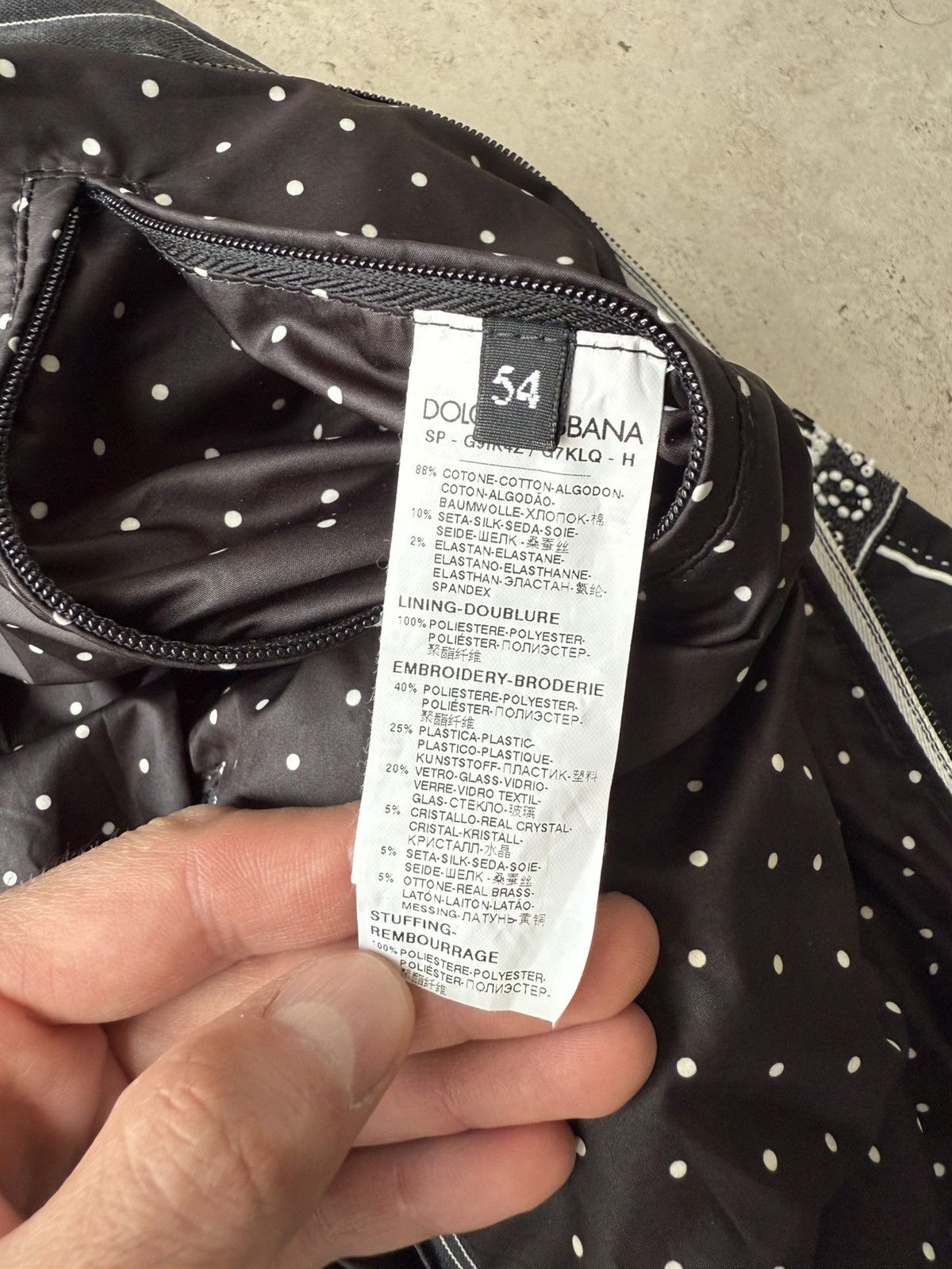 Dolce & Gabbana Dolce&Gabbana Jacket Bomber Black DD58 SG62 Sequined Beaded Size US L / EU 52-54 / 3 - 10 Thumbnail