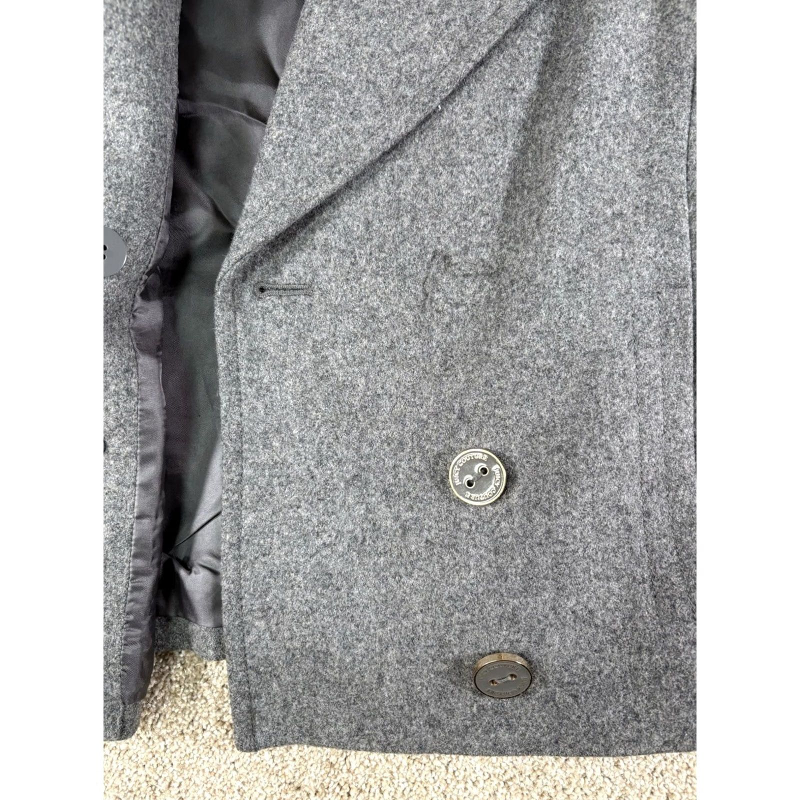 Juicy Couture VINTAGE Juicy Couture Blazer Wool Tweed Grey XS Women Junior? Size XS / US 0-2 / IT 36-38 - 4 Thumbnail