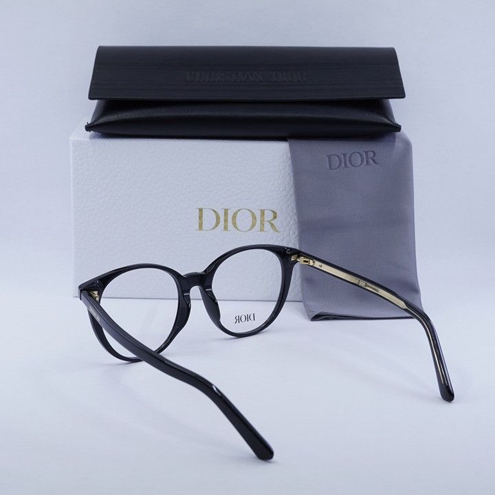 Dior Dior DIORSPIRITO RI 1000 Eyeglasses Black 51mm Round Frame Size ONE SIZE - 11 Thumbnail
