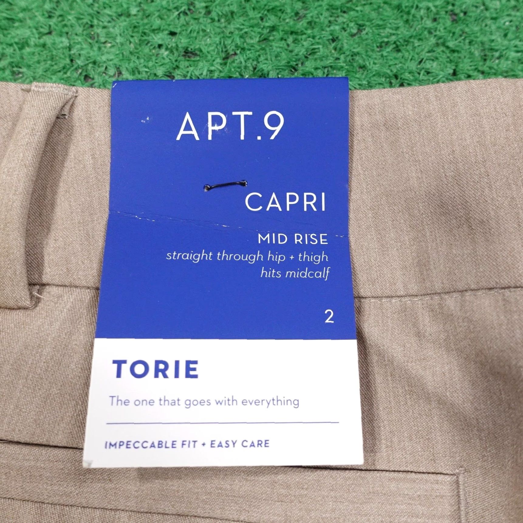 Apt. 9 APT.9 Capri Pants Size 2 Taupe Heather Torie Mid Rise Stretch Business Office Womens Size 26" / US 2 / IT 38 - 7 Thumbnail