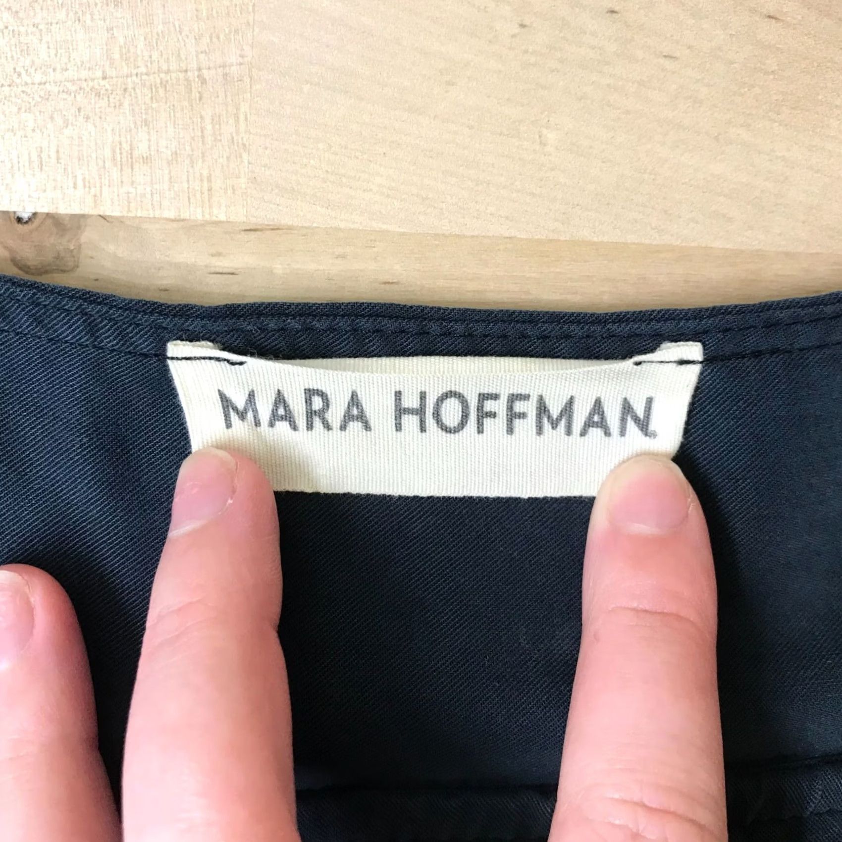Mara Hoffman MARA HOFFMAN - Women Small - Black Long Sleeve Round Neck Blouse Size S / US 4 / IT 40 - 7 Thumbnail