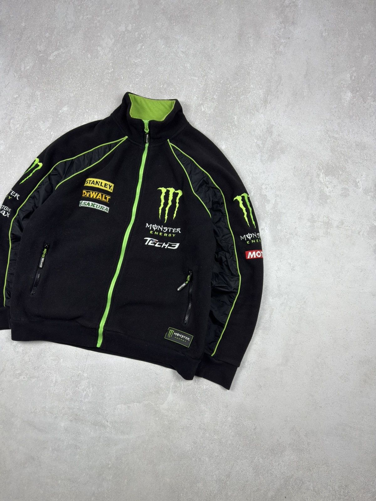 Fox Racing Monster Energy Tech3 MotoGP Vintage Racing Fleece Jacket Y2K Size US S / EU 44-46 / 1 - 3 Thumbnail