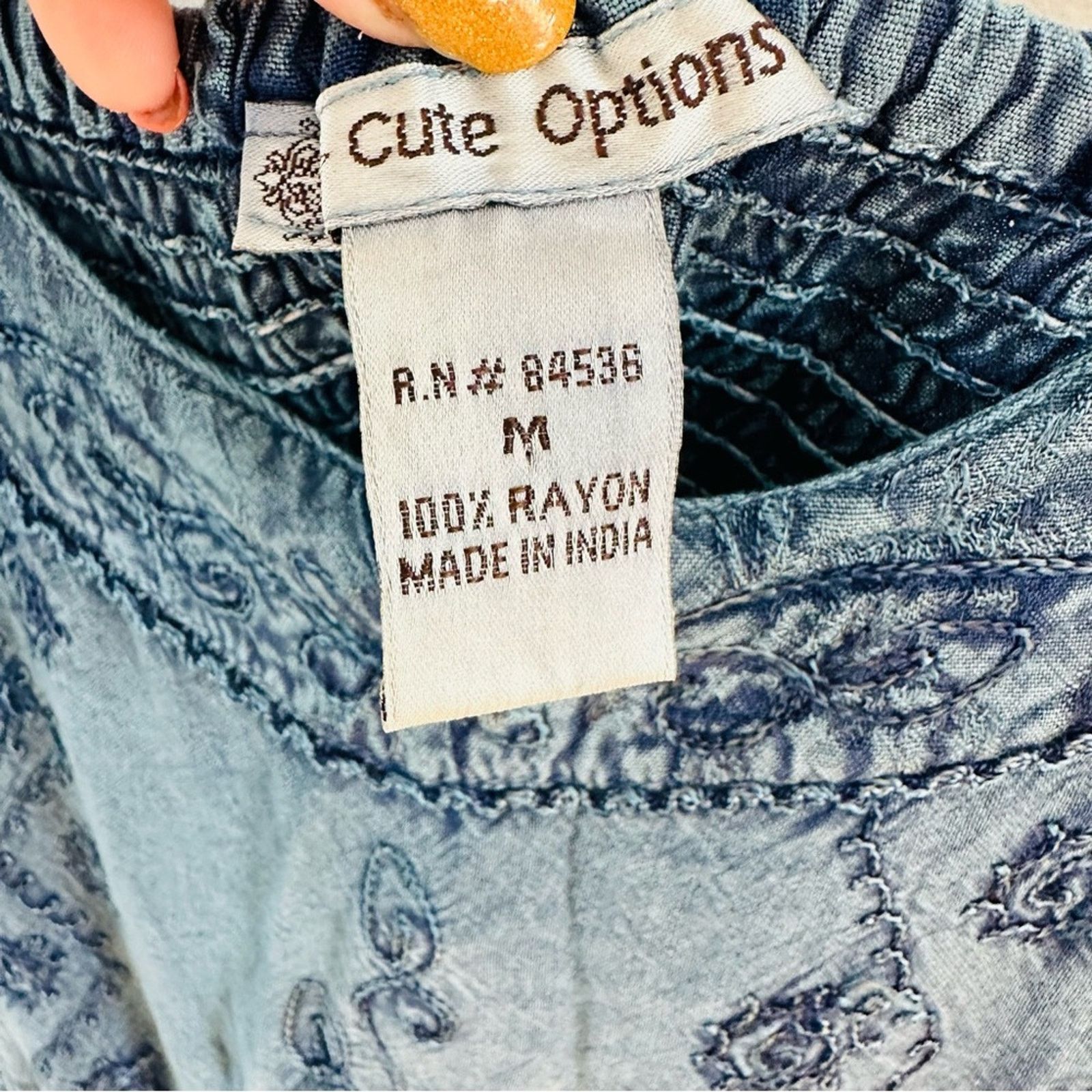 Vintage VINTAGE Cute Options Blue Denim Chambray Ruffle Tank Top Size M / US 6-8 / IT 42-44 - 6 Thumbnail